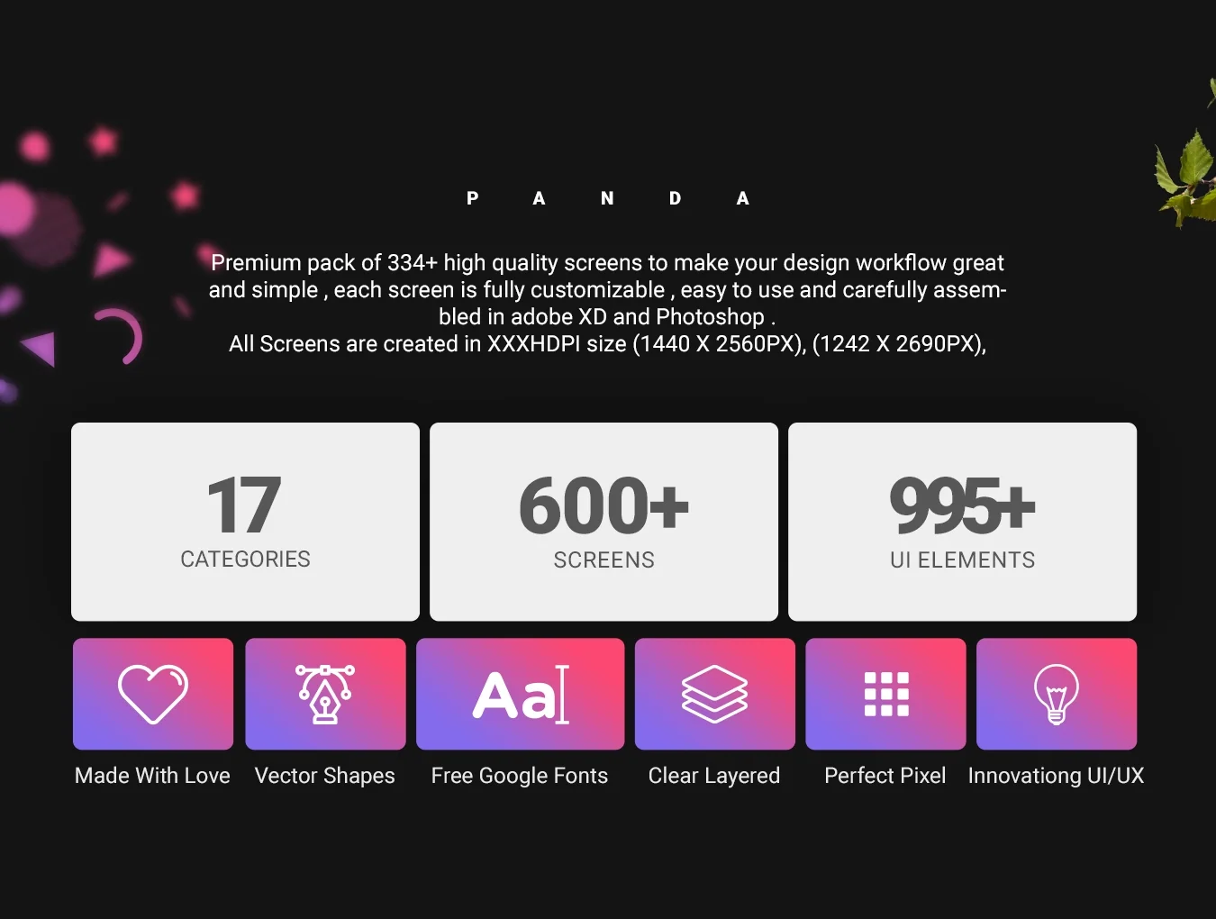 Panda Mobile UI Kit 2
