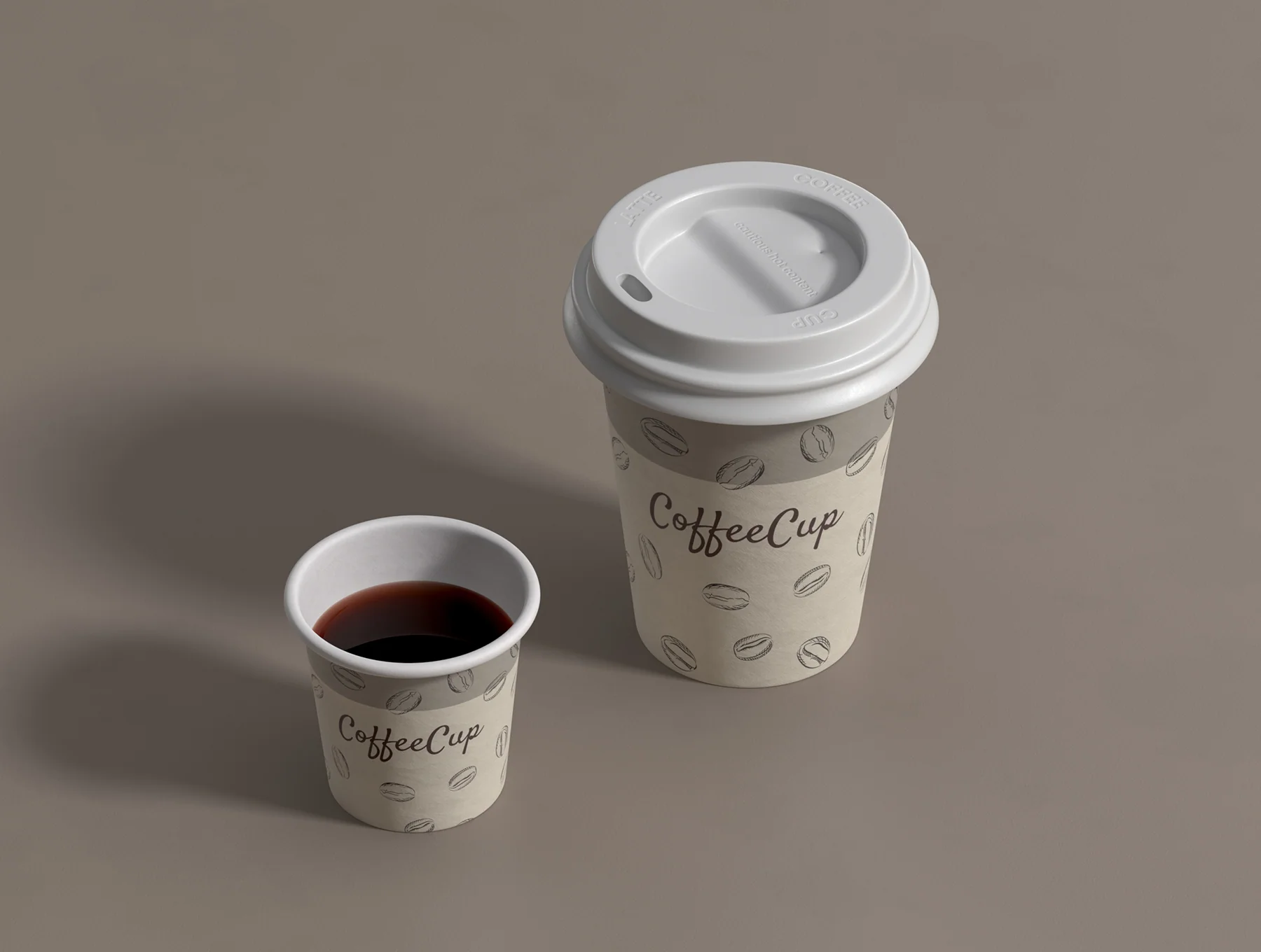 Paper Coffee Cup Mockup 3