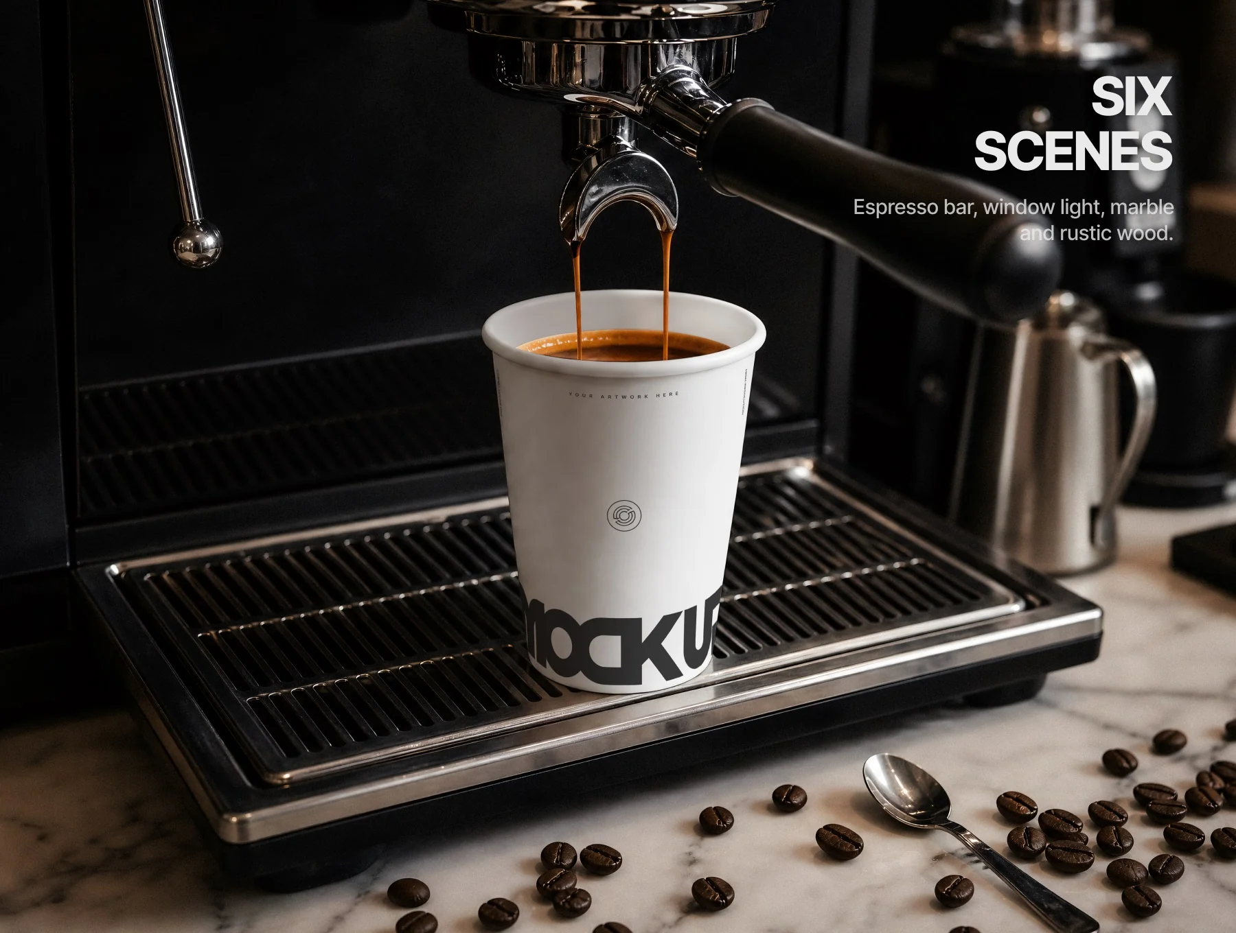 Cafe Paper cup Mock up Set 4