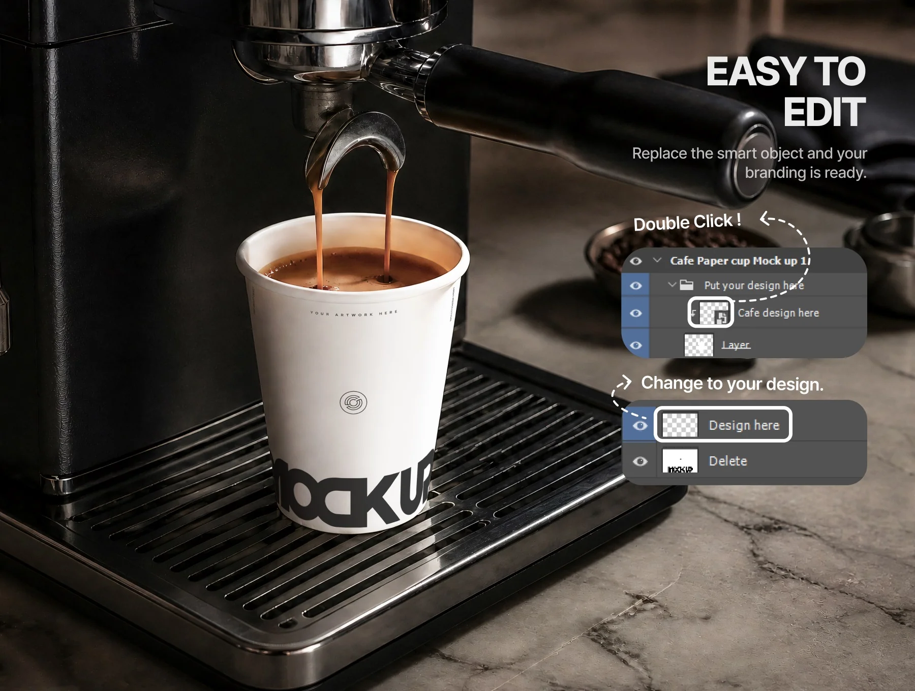 Cafe Paper cup Mock up Set 6