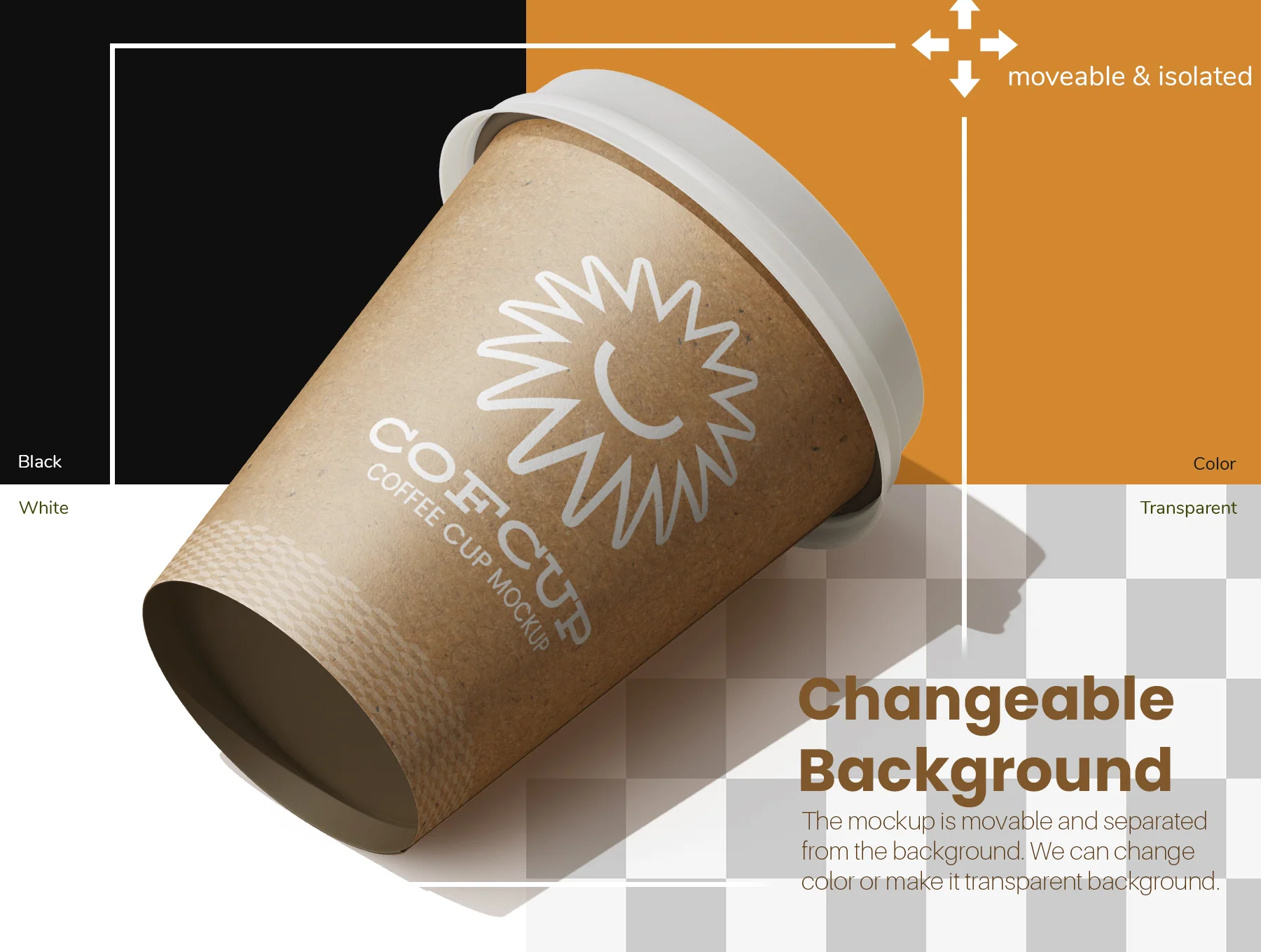 Paper Drink Coffee Cup PSD Mockup Set 6