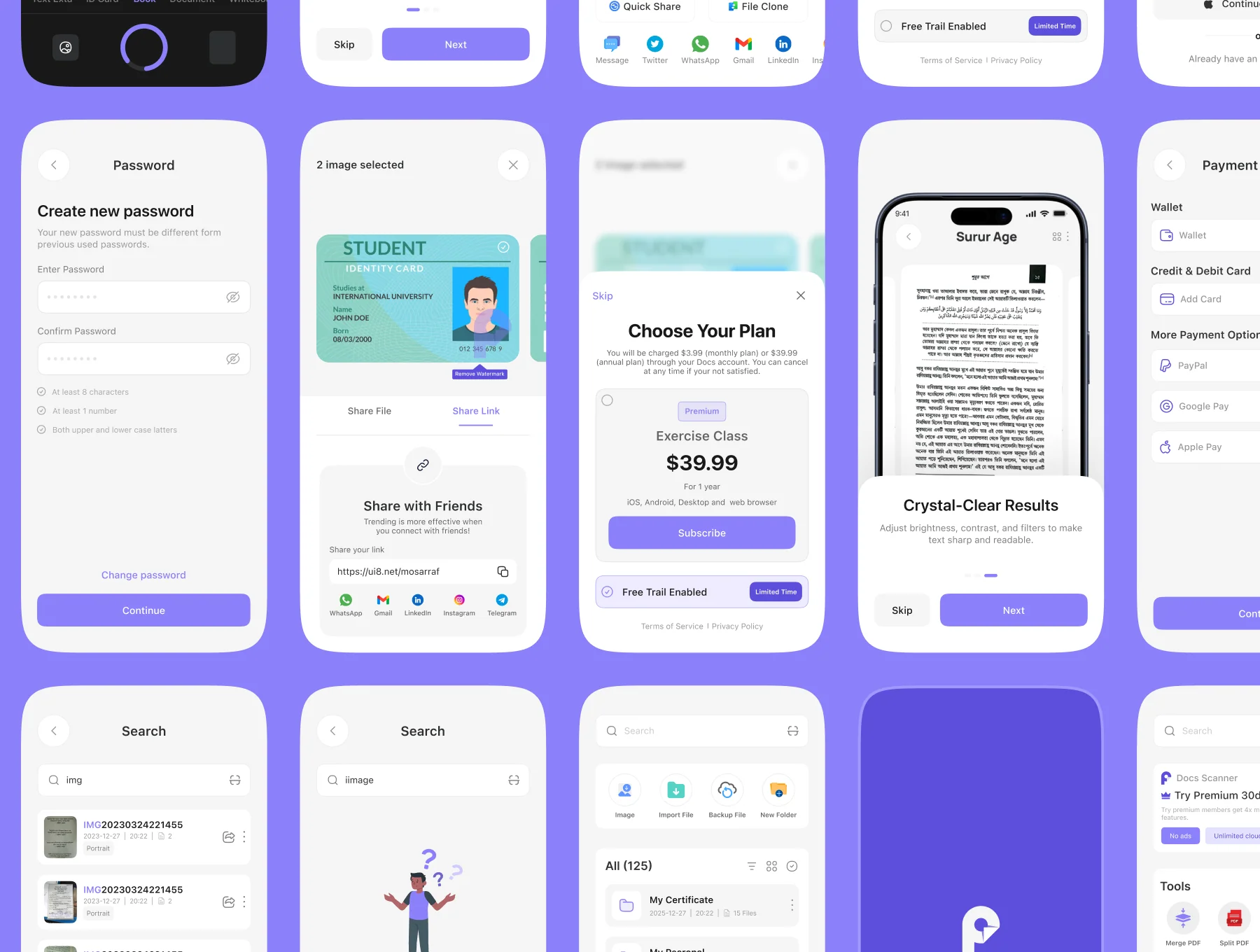 Paperly–Document Scanner App UI Kit 5