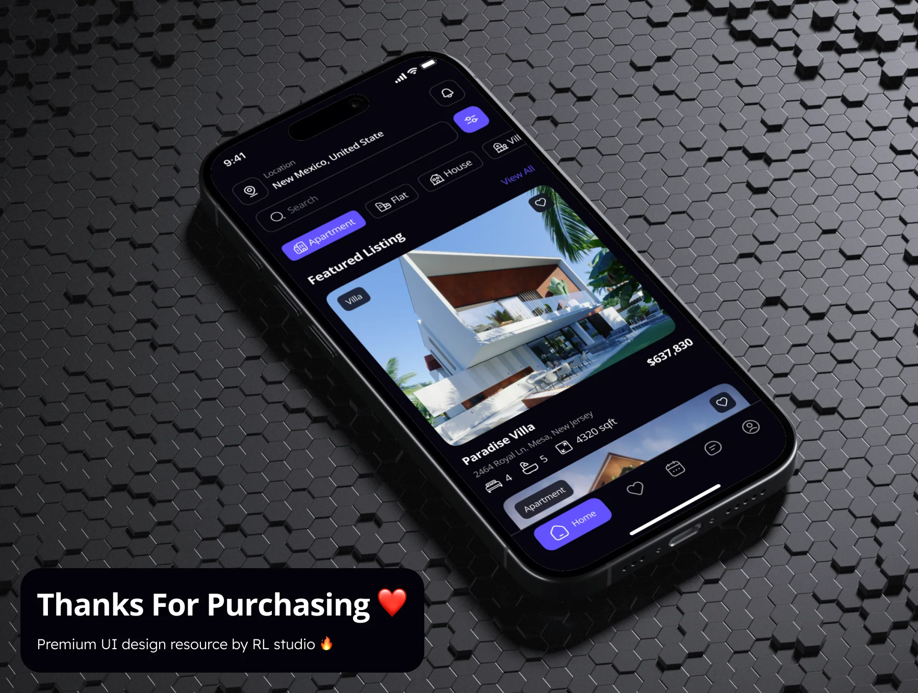 Paradise - Real Estate App UI Kit 8
