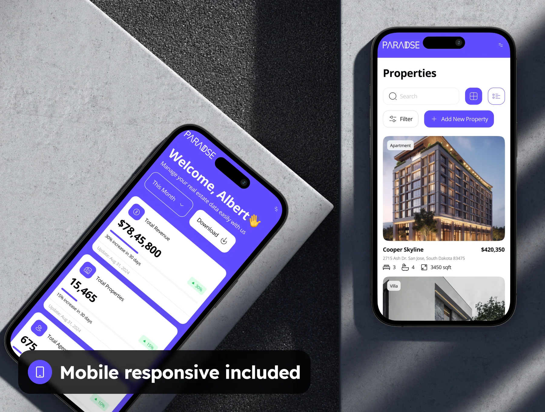Paradise - Real Estate Dashboard Admin UI Kit 7