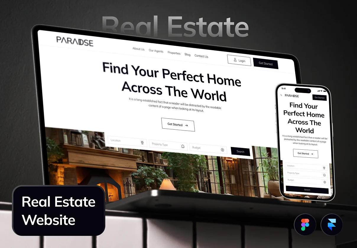 Paradise - Real Estate Website Framer Template