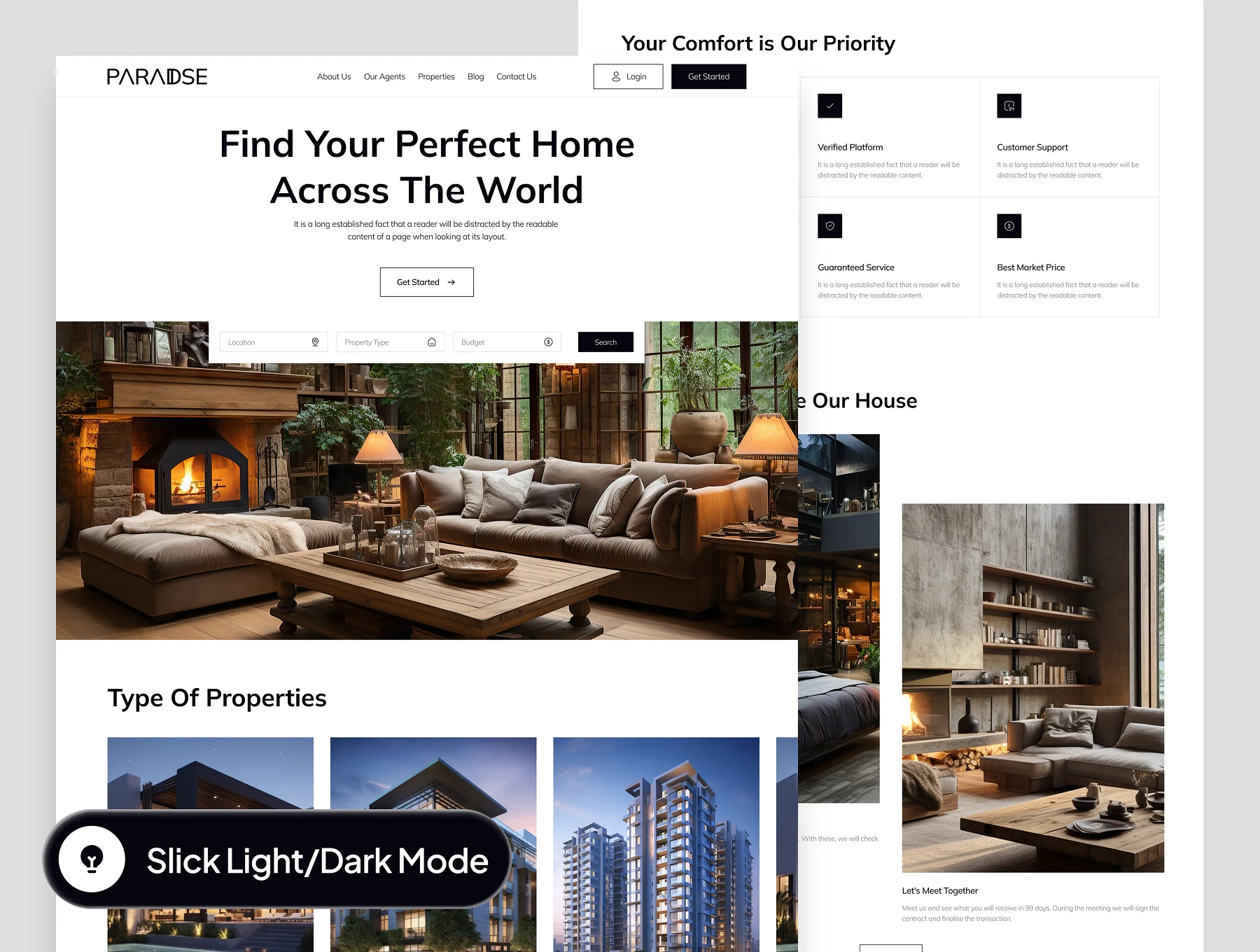 Paradise - Real Estate Website Framer Template 4