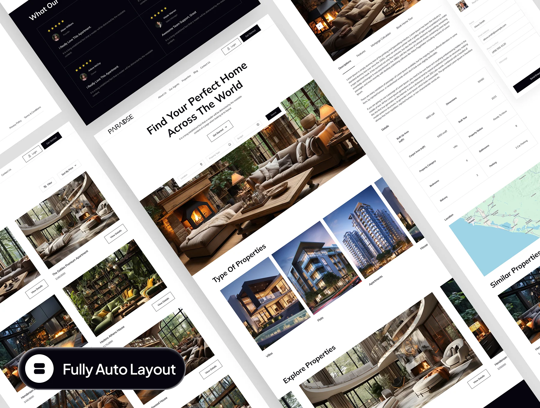 Paradise - Real Estate Website Framer Template 6