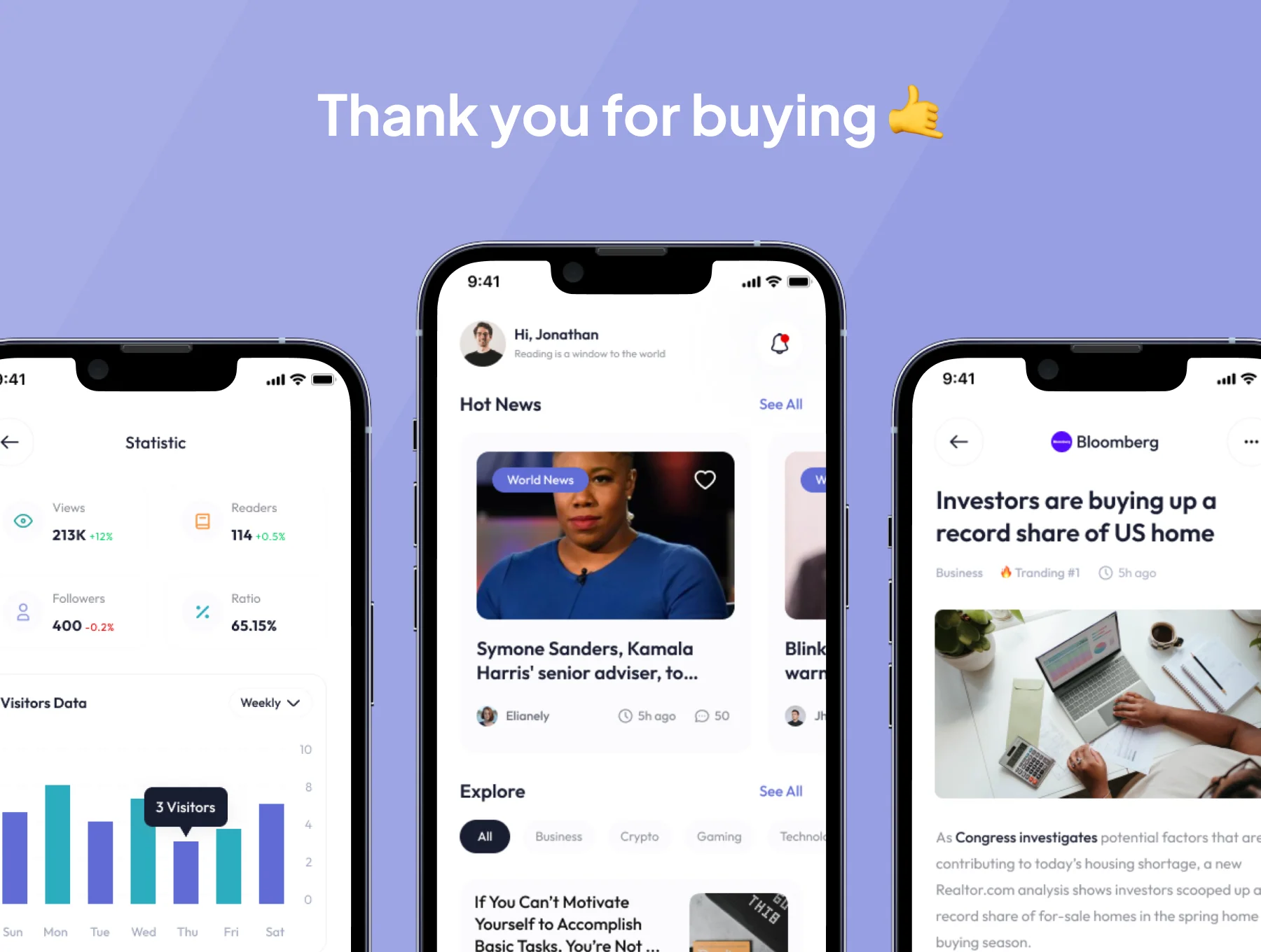 Paragraf - News Portal App Ui Kits 2