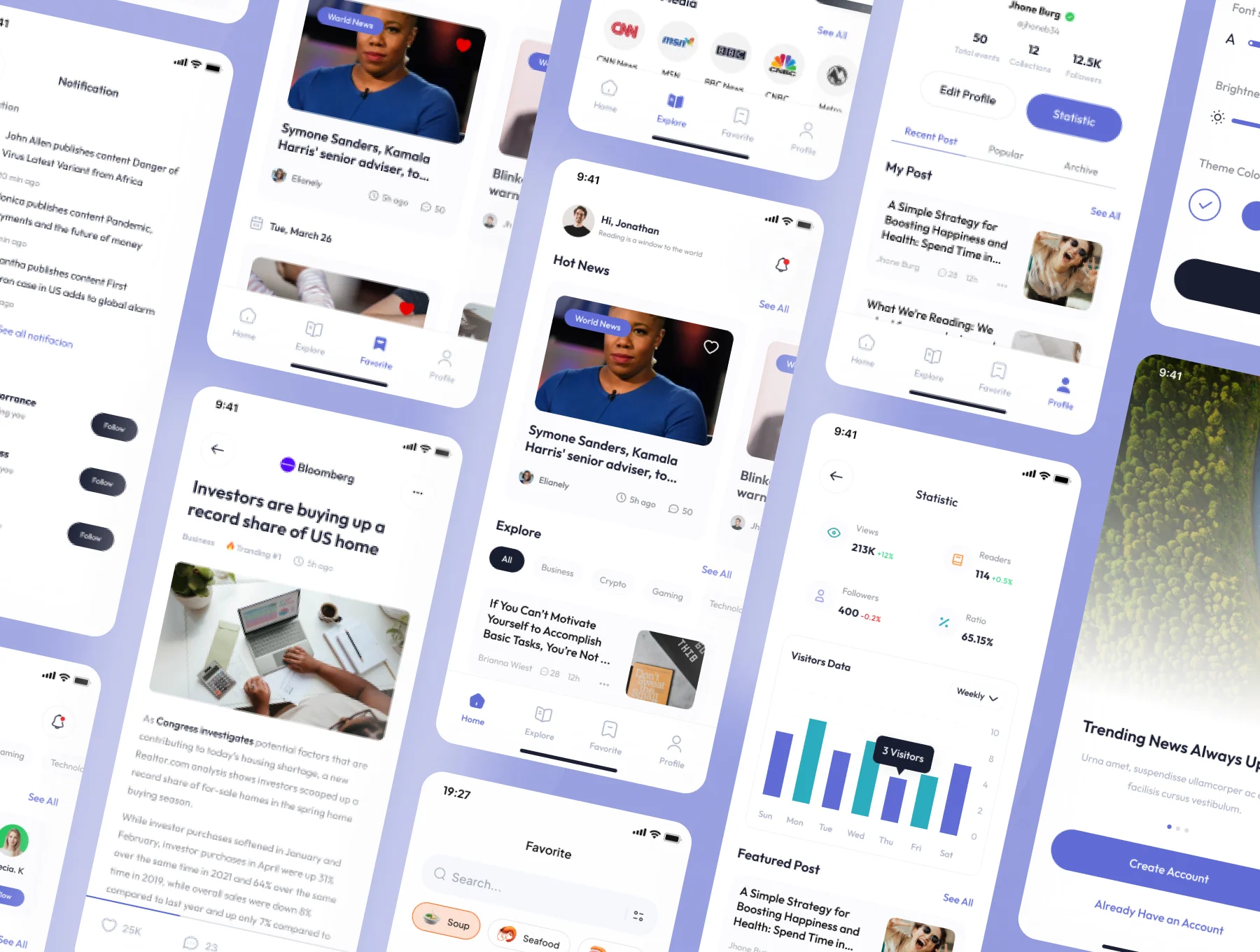 Paragraf - News Portal App Ui Kits 5