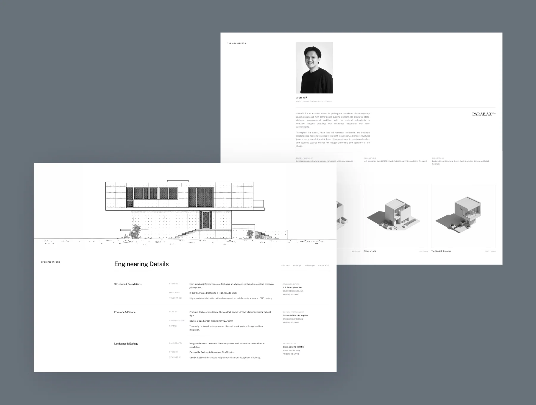 Parallax - Modern Architecture Landing Page HTML & CSS Template 5