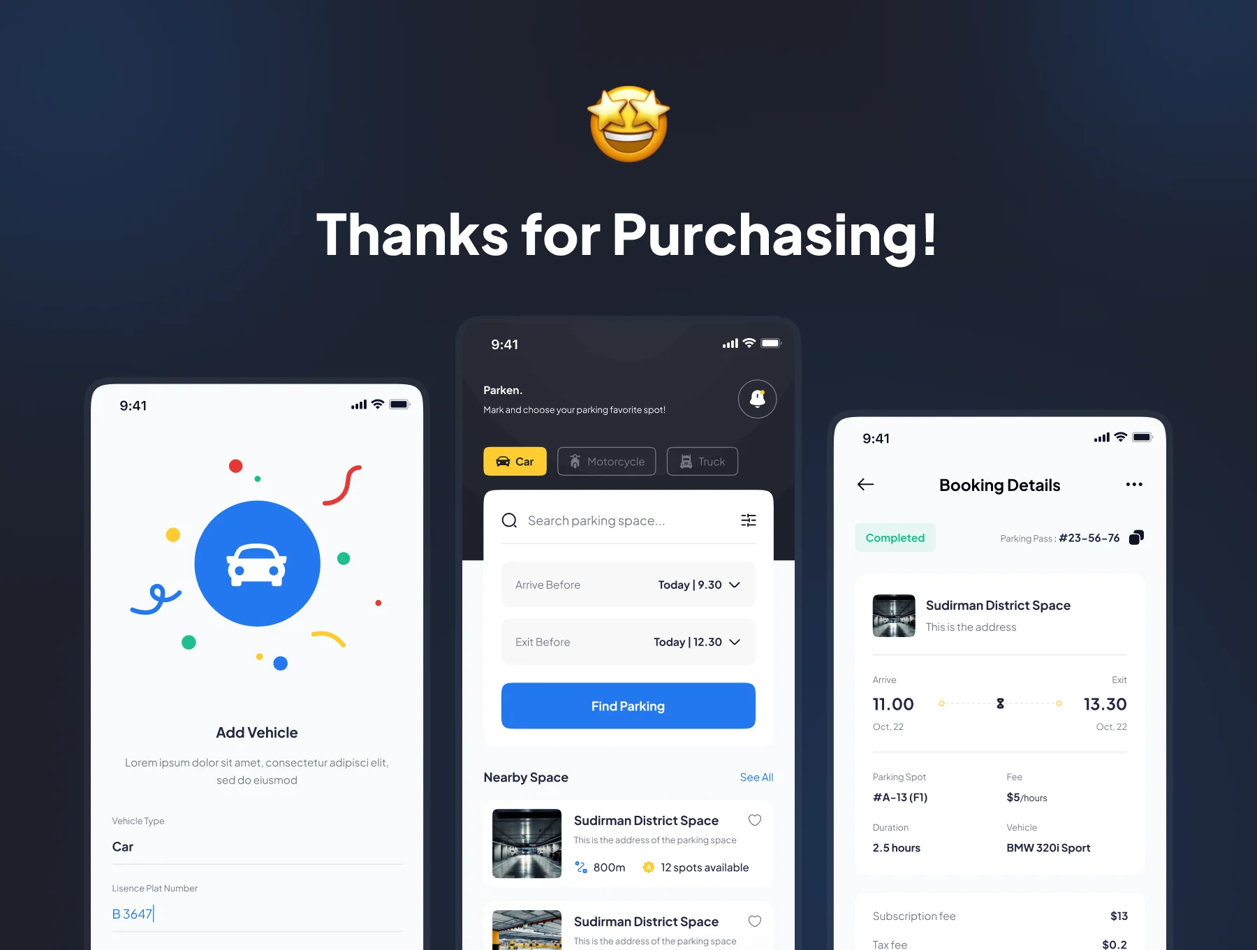 Parken - Parking Apps UI KIT 6