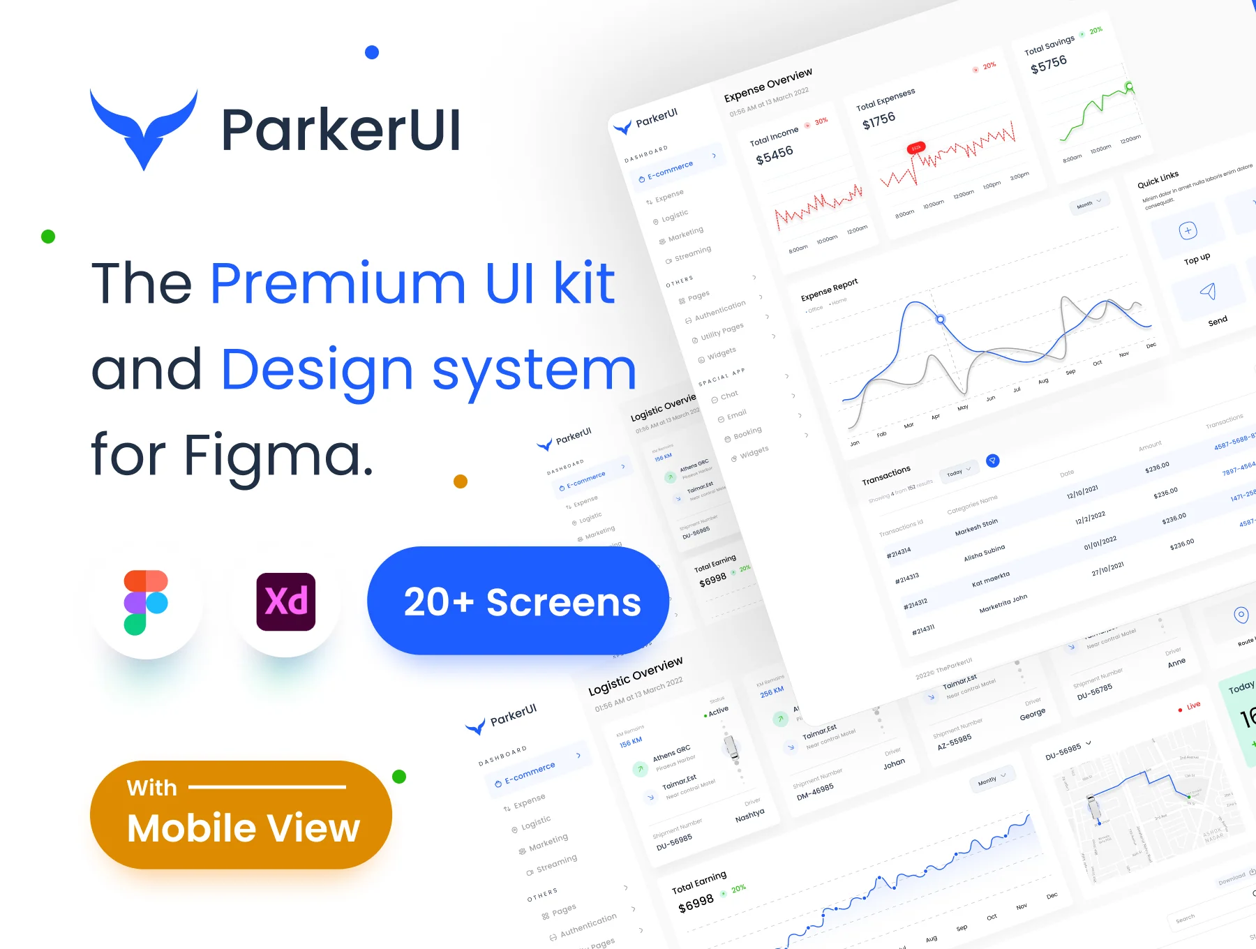 ParkerUI - Premium Analytics UI kit
