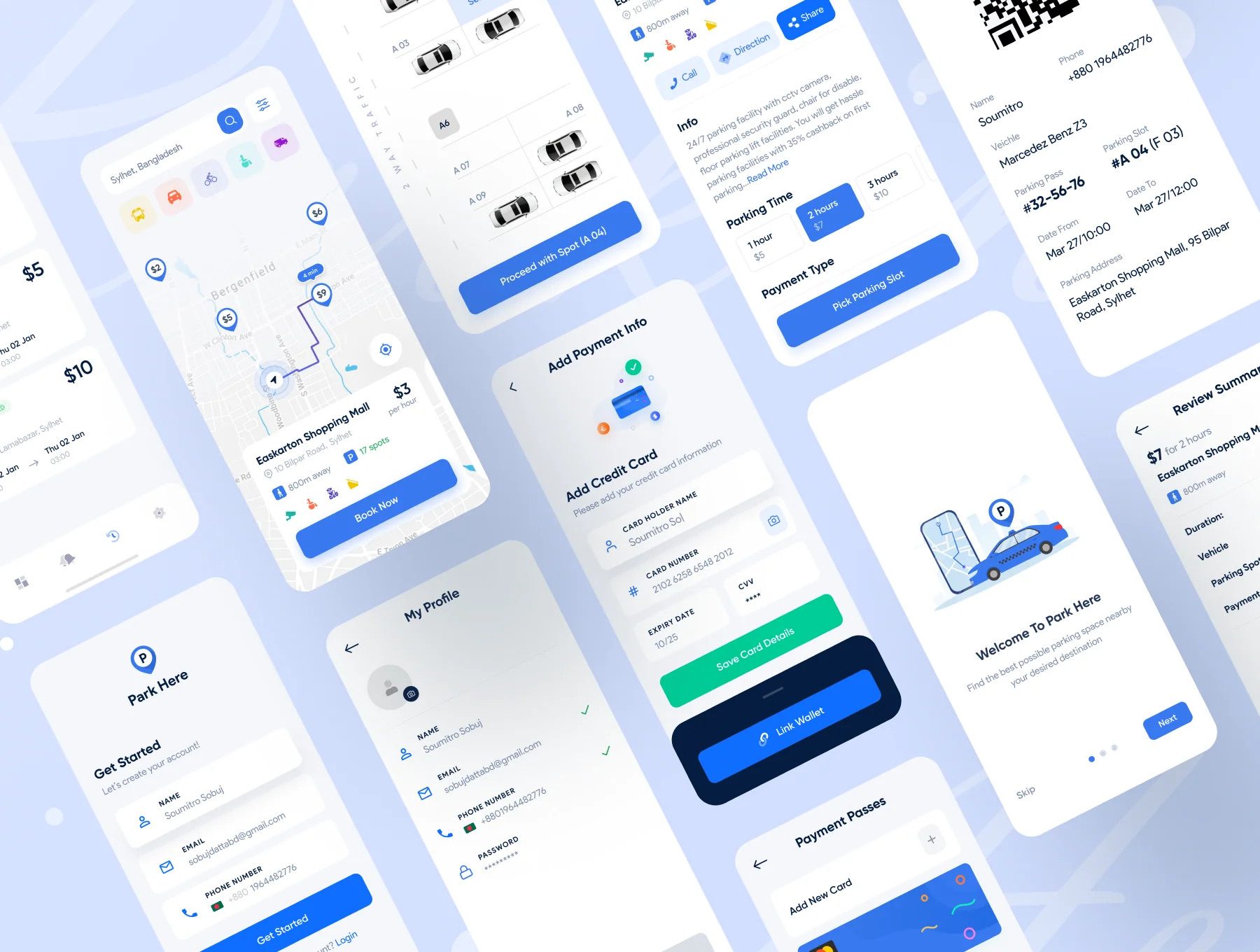 ParkHere: Nearby Parking Finder App UI KIT 2