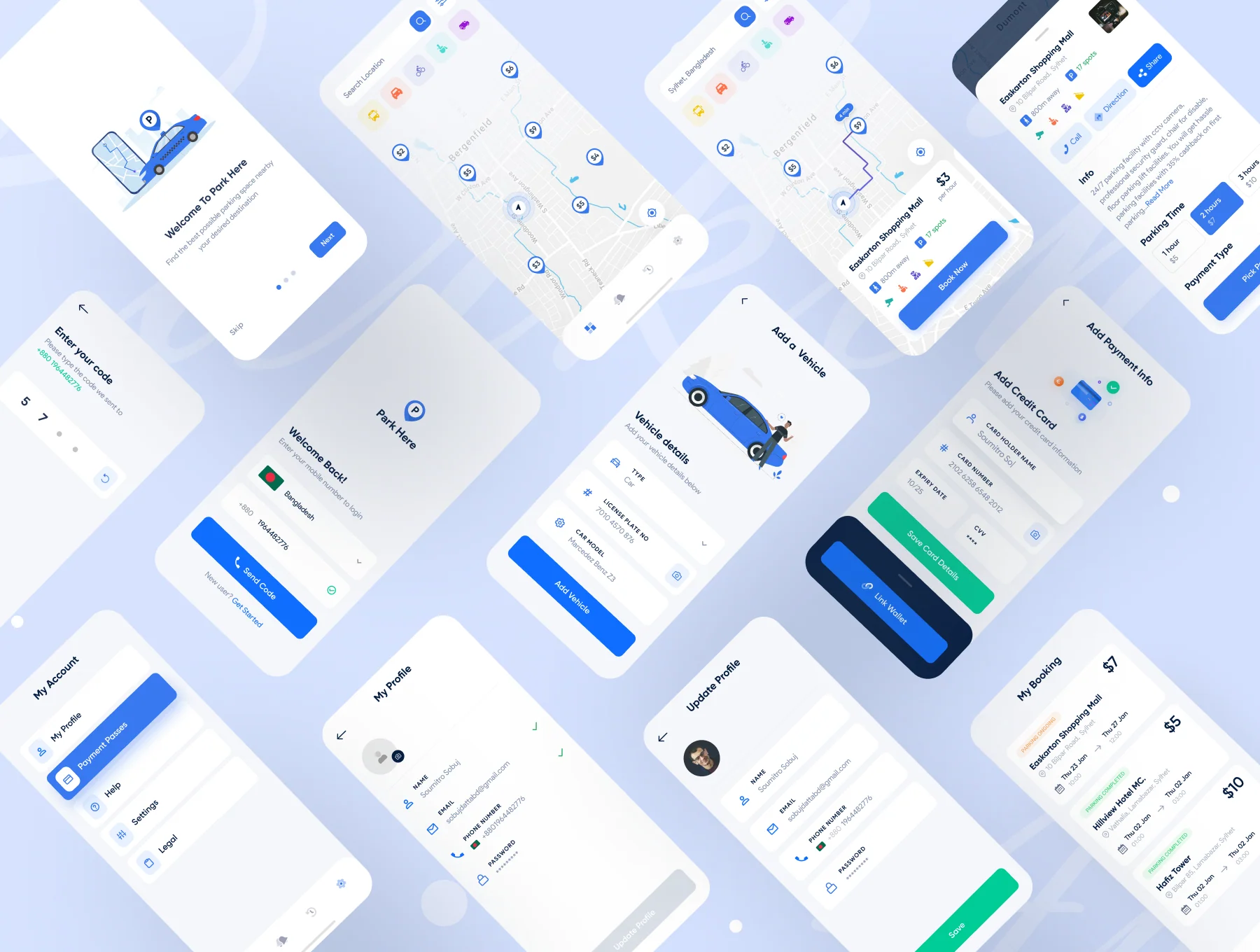 ParkHere: Nearby Parking Finder App UI KIT 4