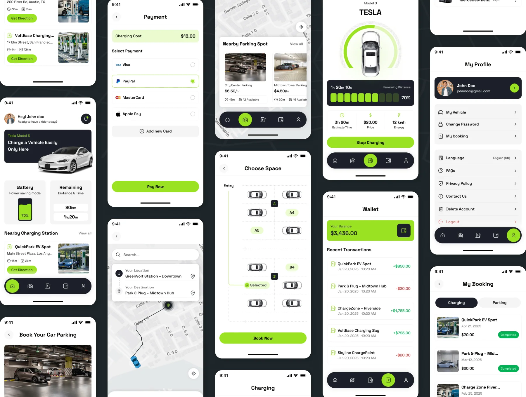 Parkify - Car Parking and Charging Mobile APP UI Kit 4