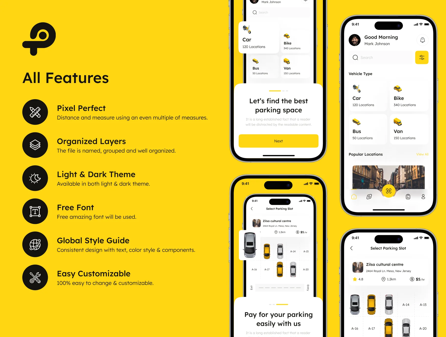 Parking App UI Kit 2
