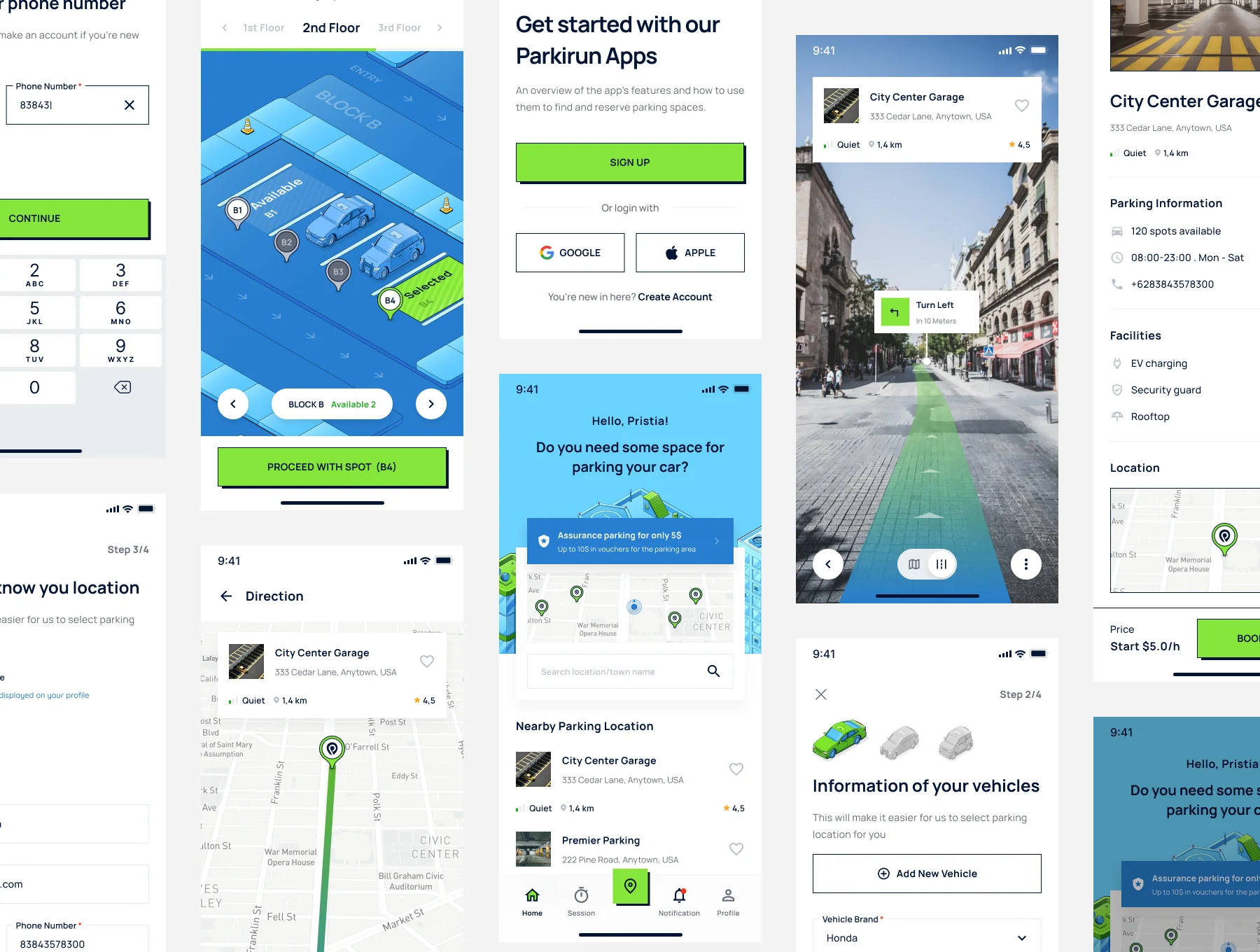 Parkirun - Parking Mobile Apps UI Kit 3