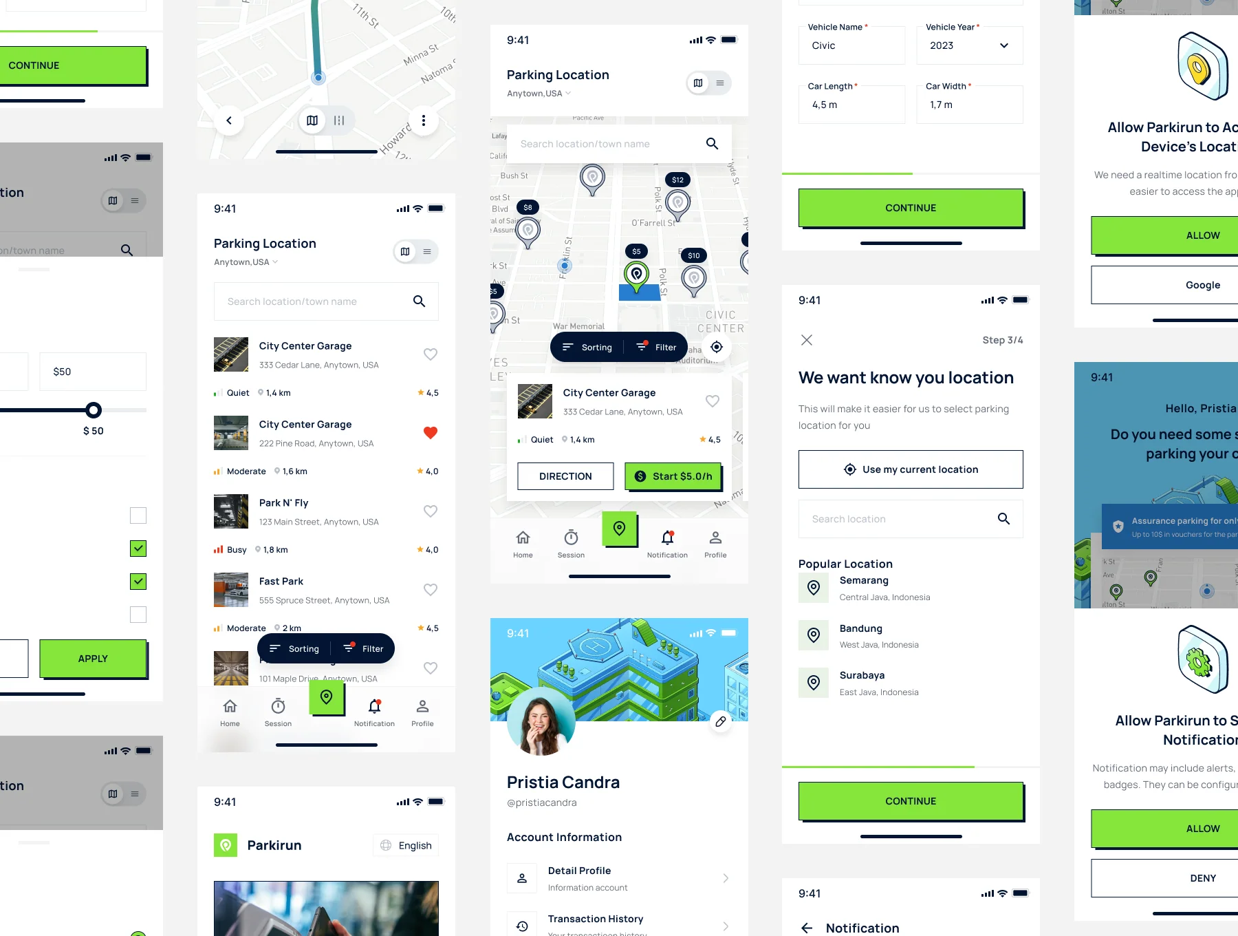 Parkirun - Parking Mobile Apps UI Kit 4