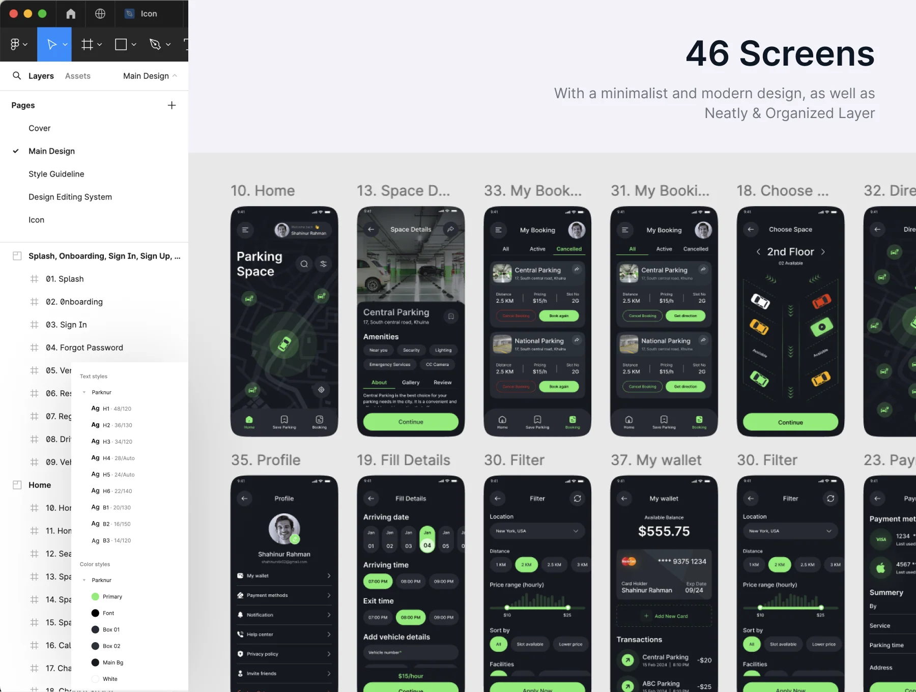 Parknur - Parking Mobile App UI Kit 4