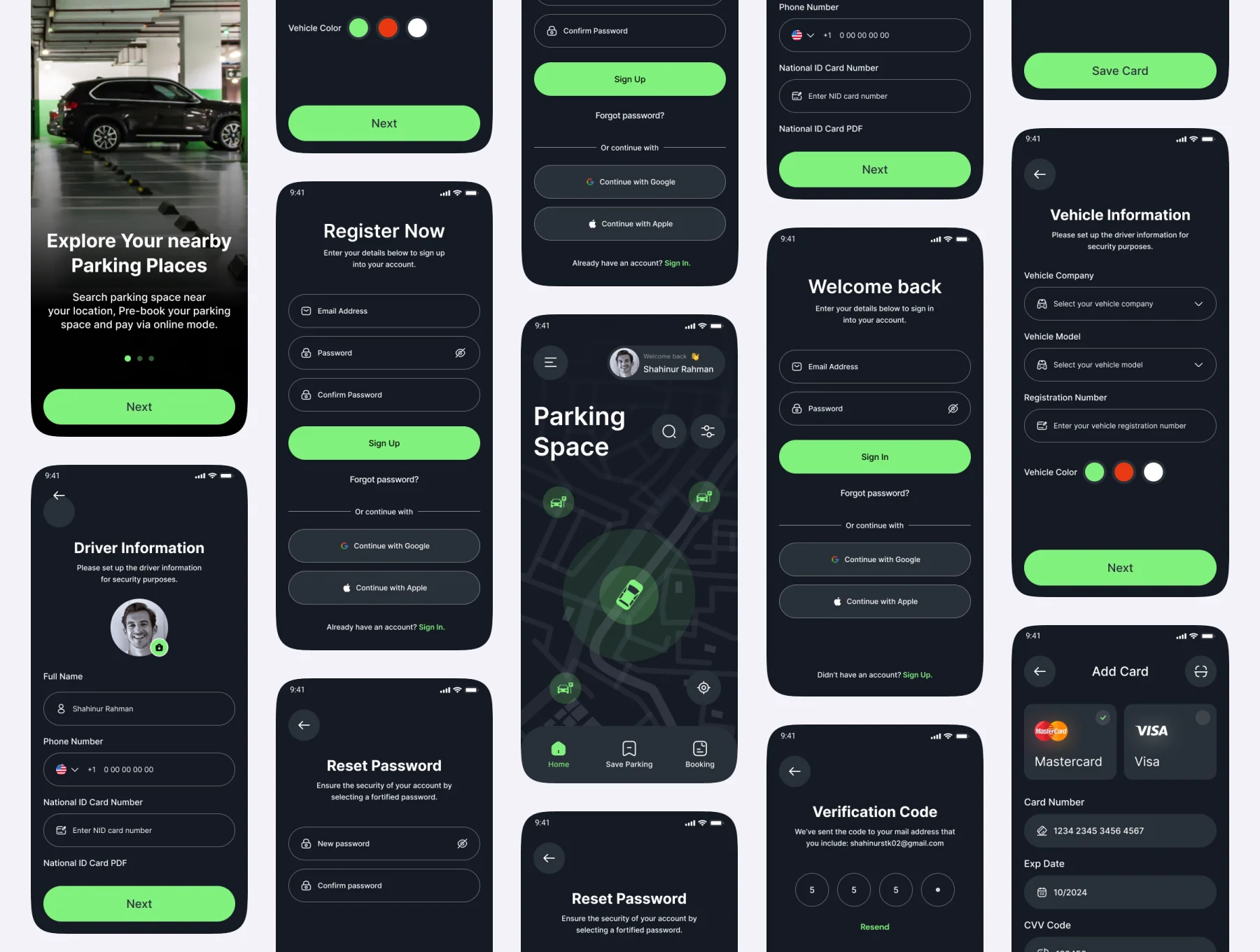 Parknur - Parking Mobile App UI Kit 5