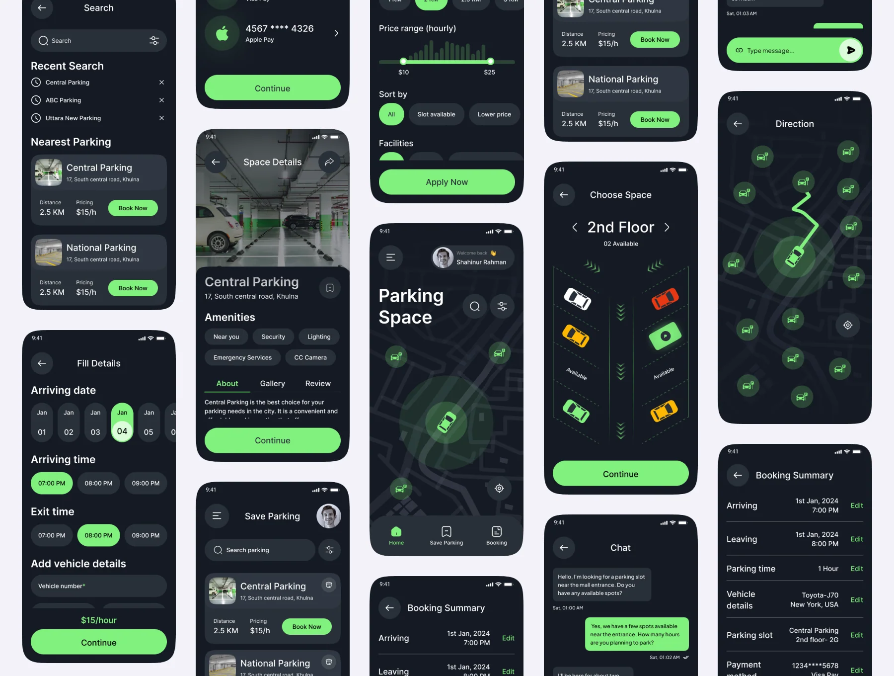 Parknur - Parking Mobile App UI Kit 6