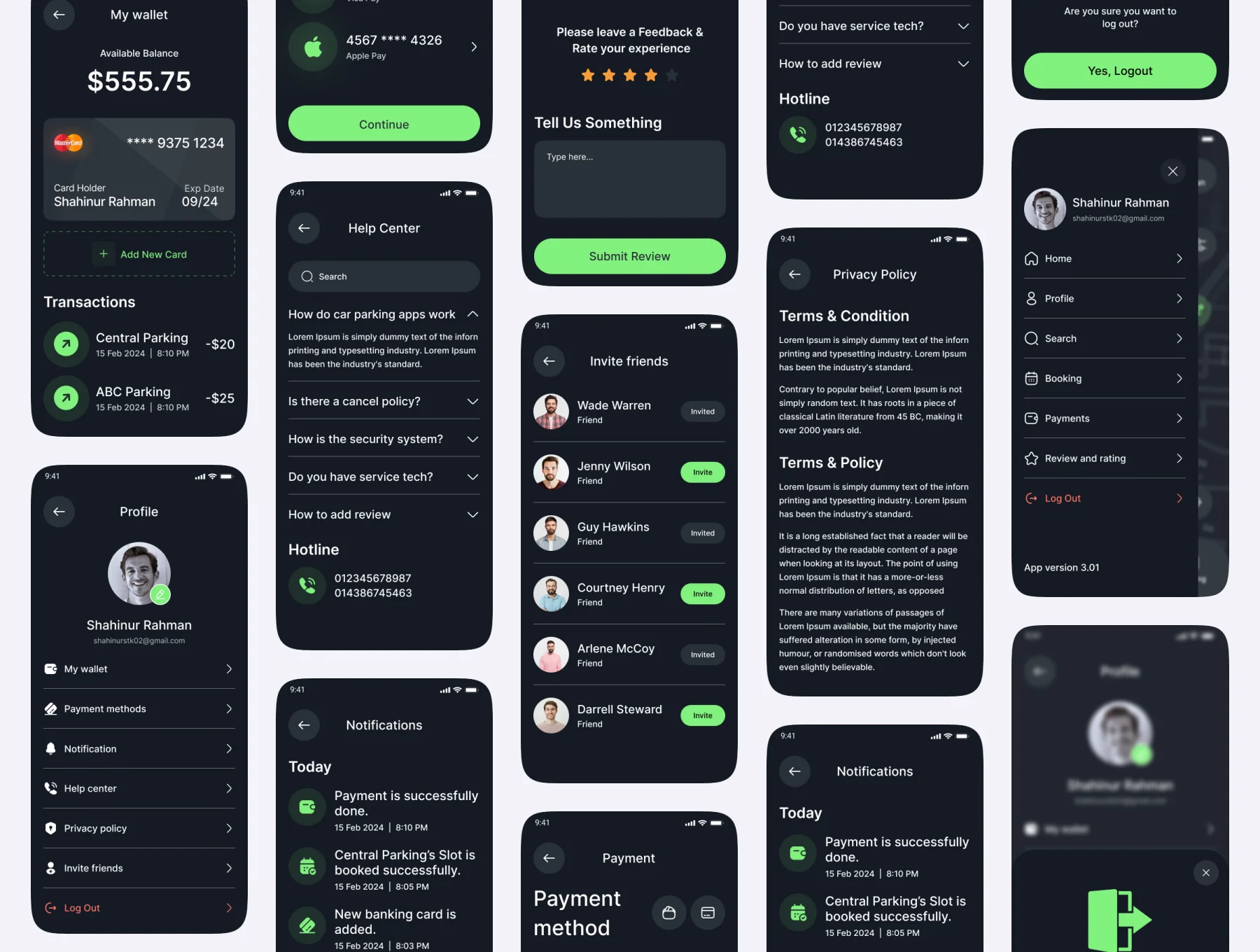 Parknur - Parking Mobile App UI Kit 7