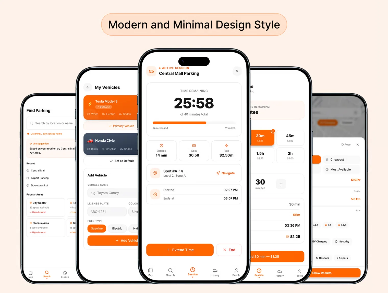 ParkSpot — Smart Parking Mobile App UI Kit 3