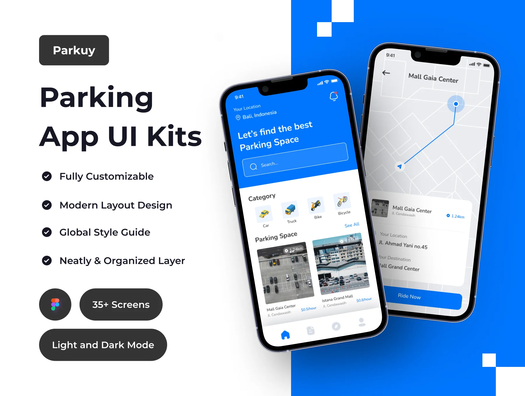 Parkuy - Parking App UI Kit
