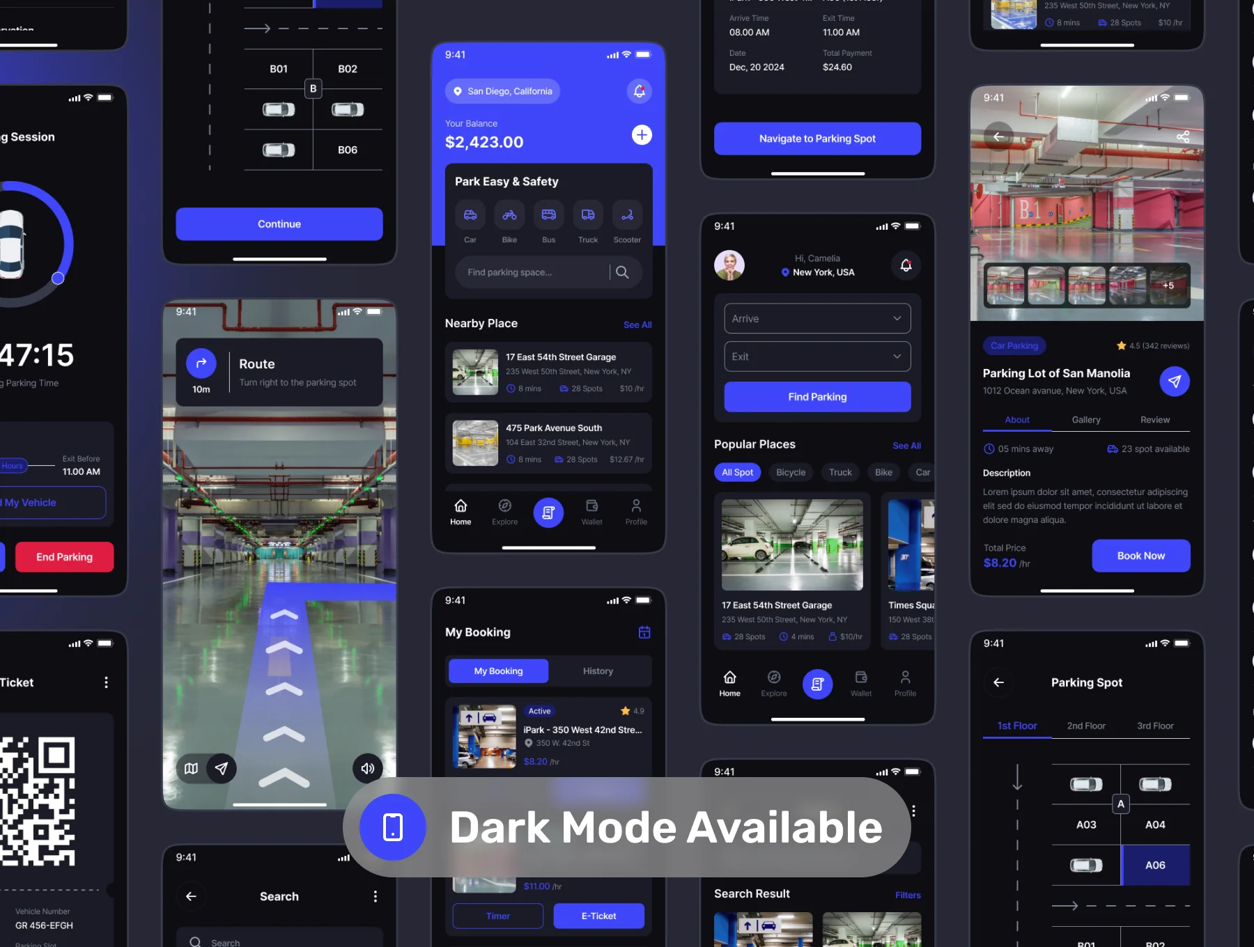 PARKWAY - Find Parking Spot Mobile App UI Kit 3