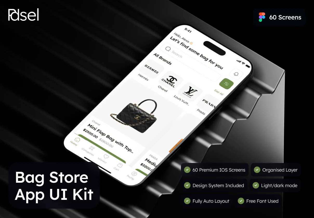 Pasel - Bag Store Ecommerce App UI Kit