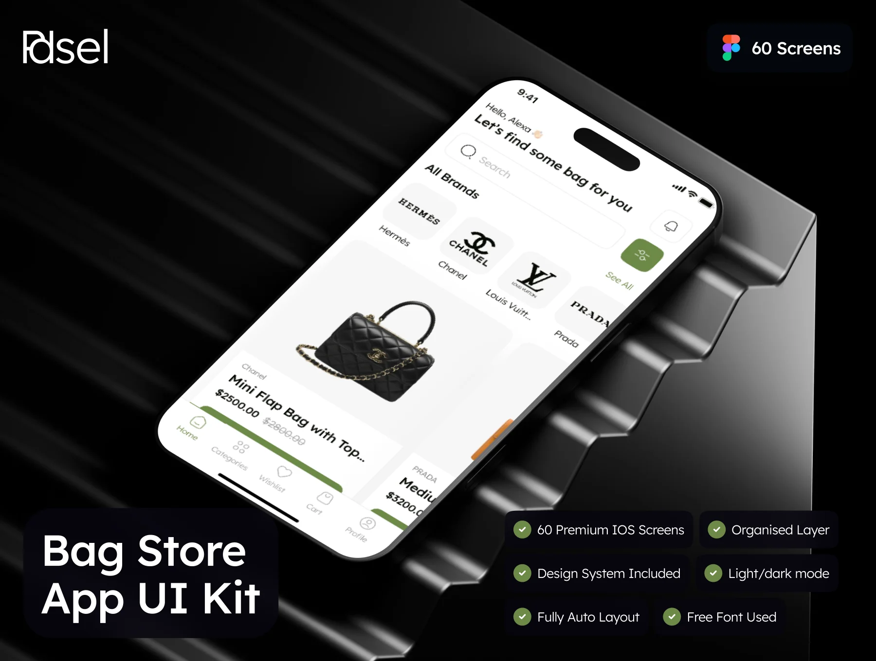 Pasel - Bag Store Ecommerce App UI Kit