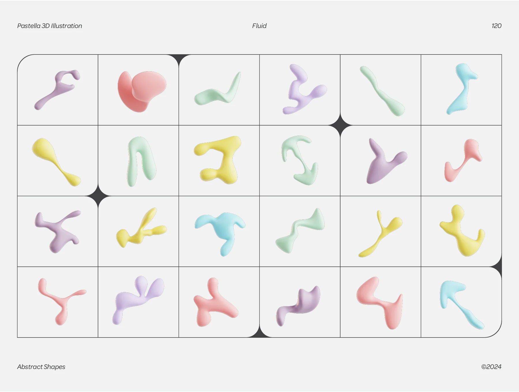 Pastella - 3D Pastel Fluid Shapes 4