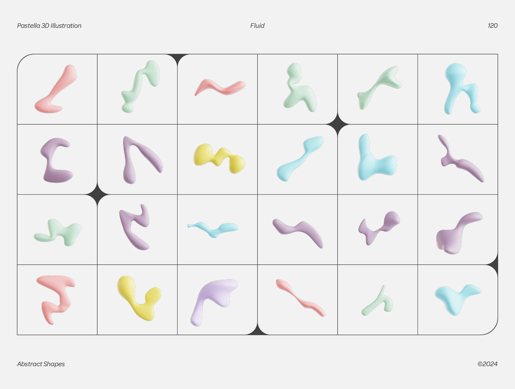 Pastella - 3D Pastel Fluid Shapes 5