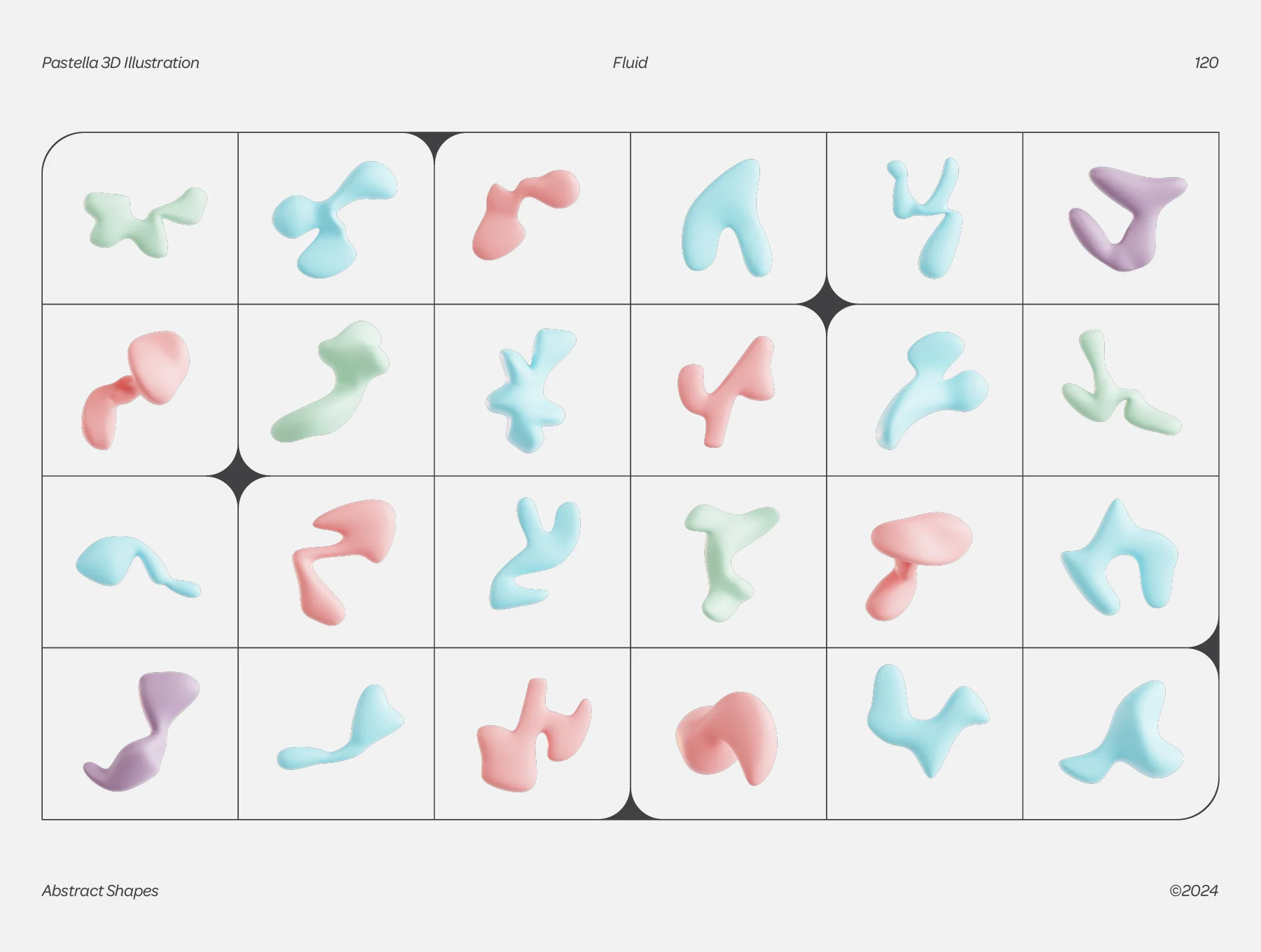 Pastella - 3D Pastel Fluid Shapes 6