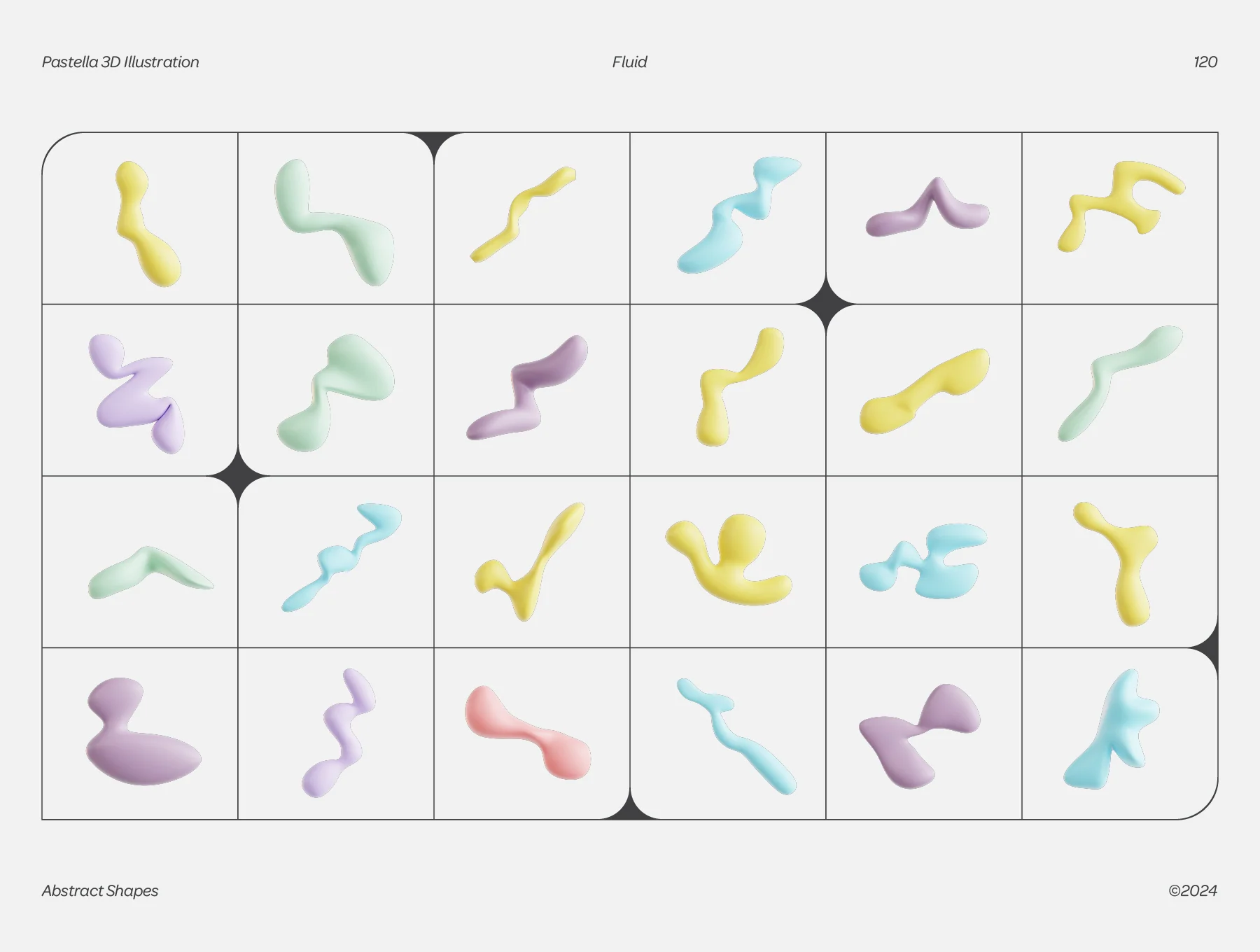 Pastella - 3D Pastel Fluid Shapes 8