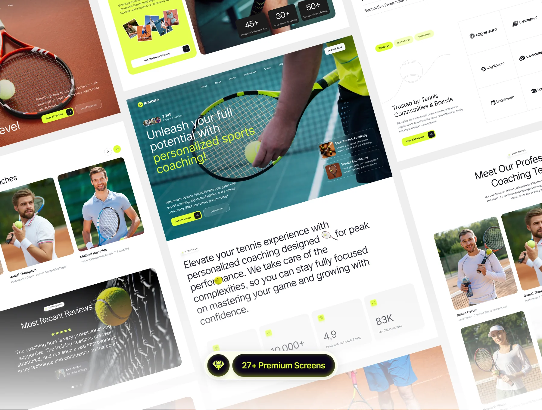 Pavona -  Tennis Web UI Kit 3