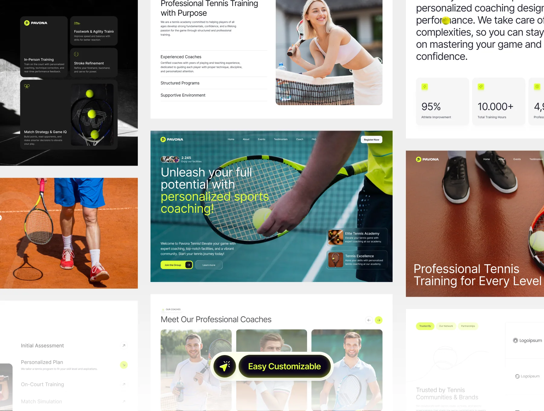 Pavona -  Tennis Web UI Kit 4