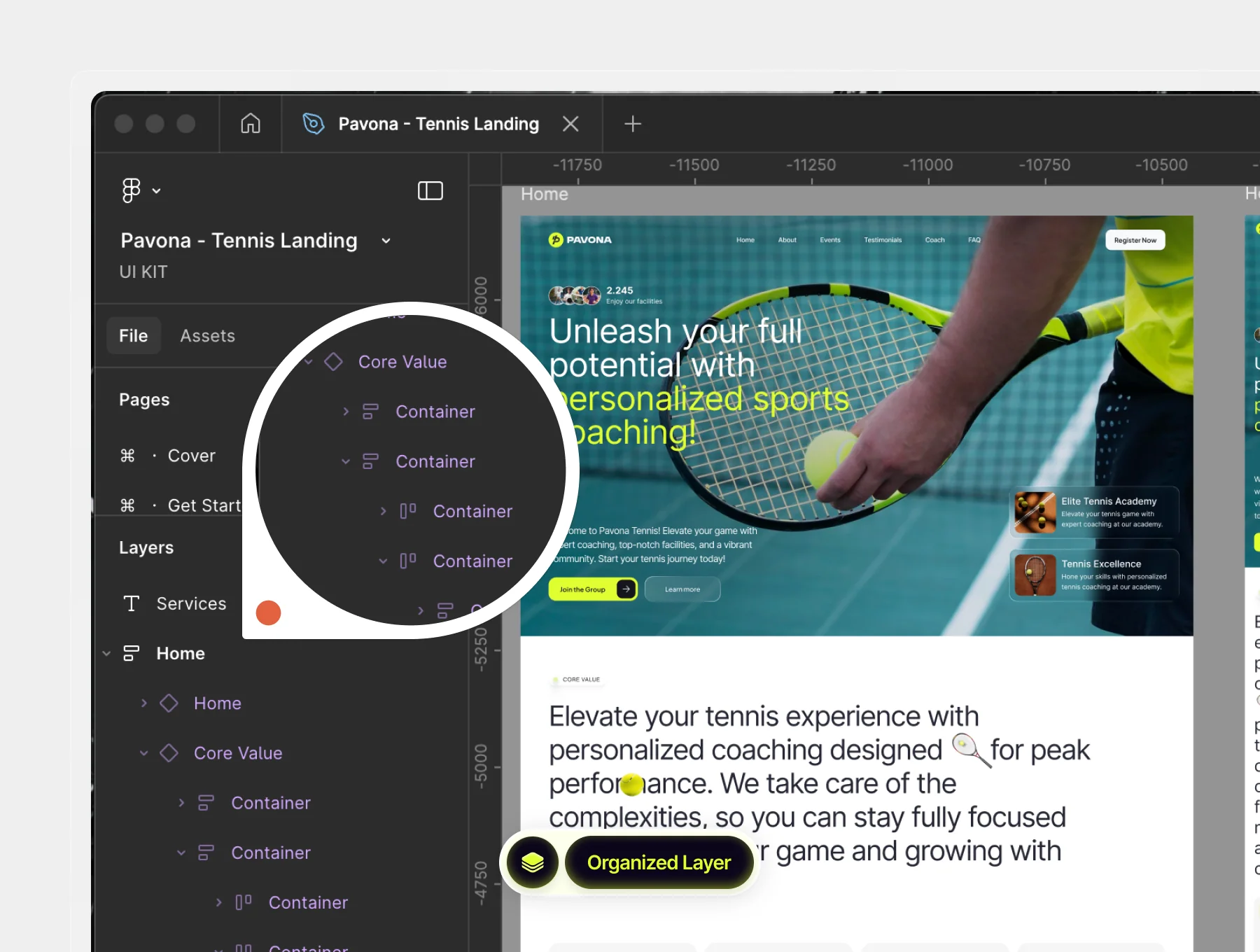 Pavona -  Tennis Web UI Kit 6