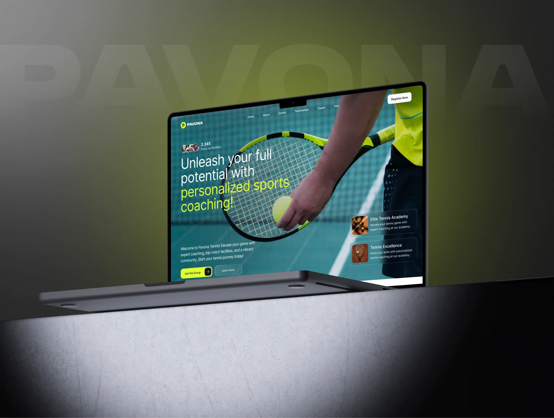 Pavona -  Tennis Web UI Kit 7