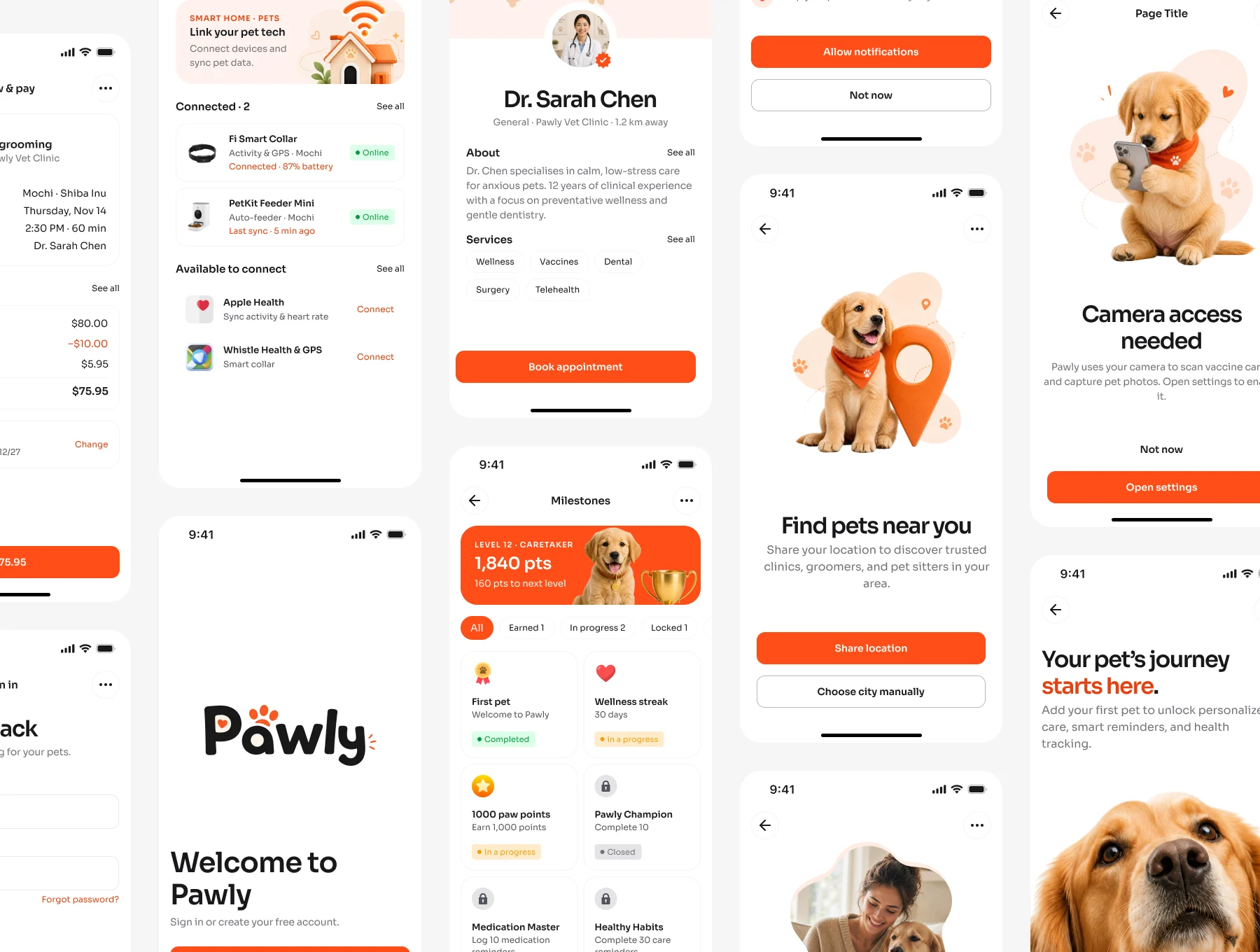Pawly - Pet Care Mobile App UI Kit 11