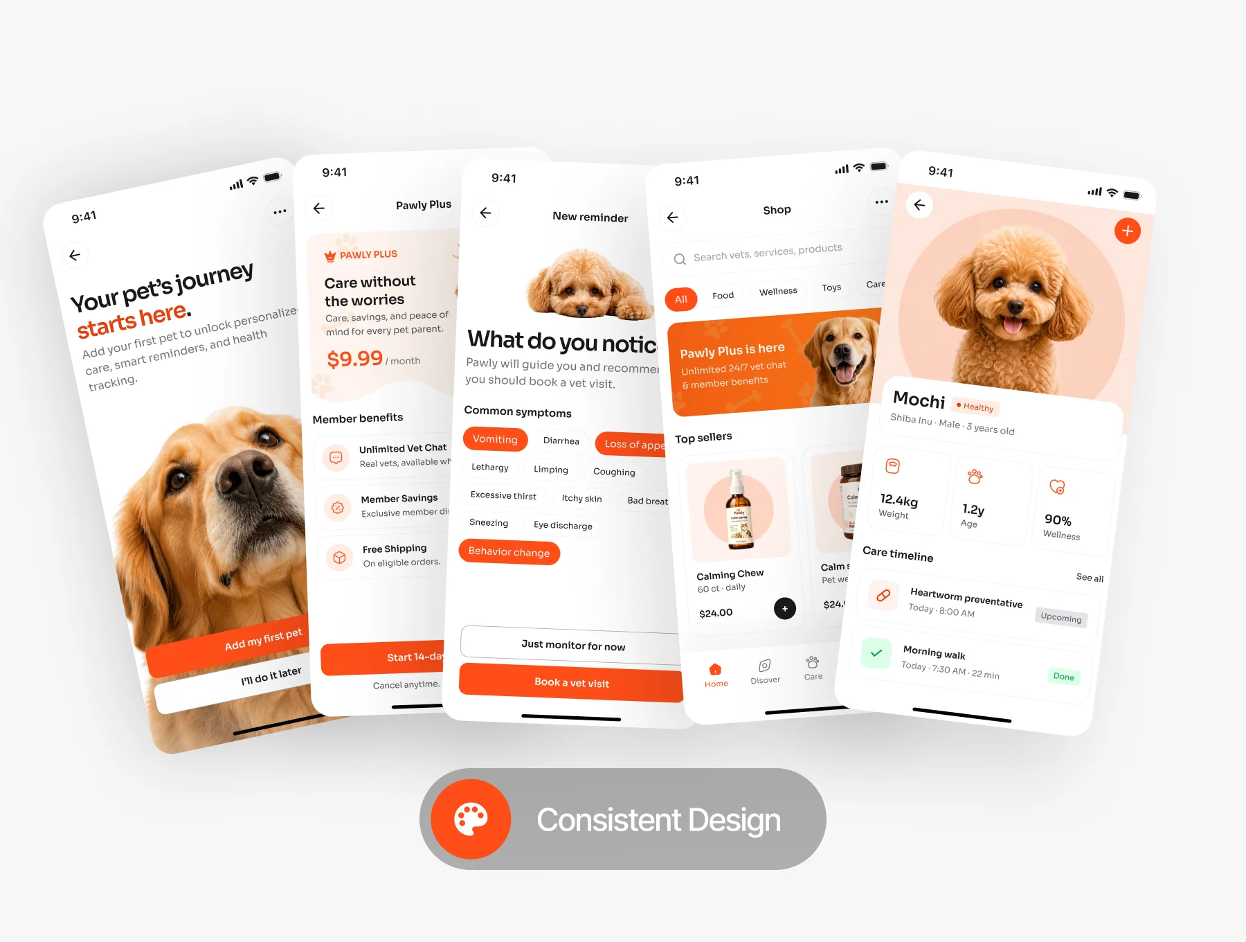 Pawly - Pet Care Mobile App UI Kit 6