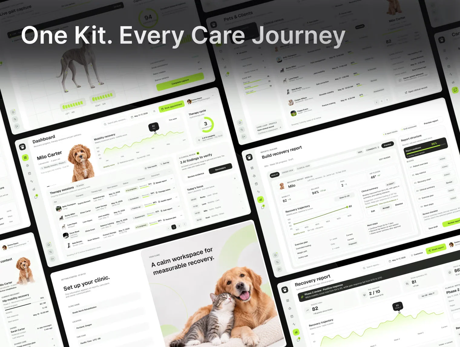 PawMotion — AI Pet Rehabilitation Web App UI Kit 7