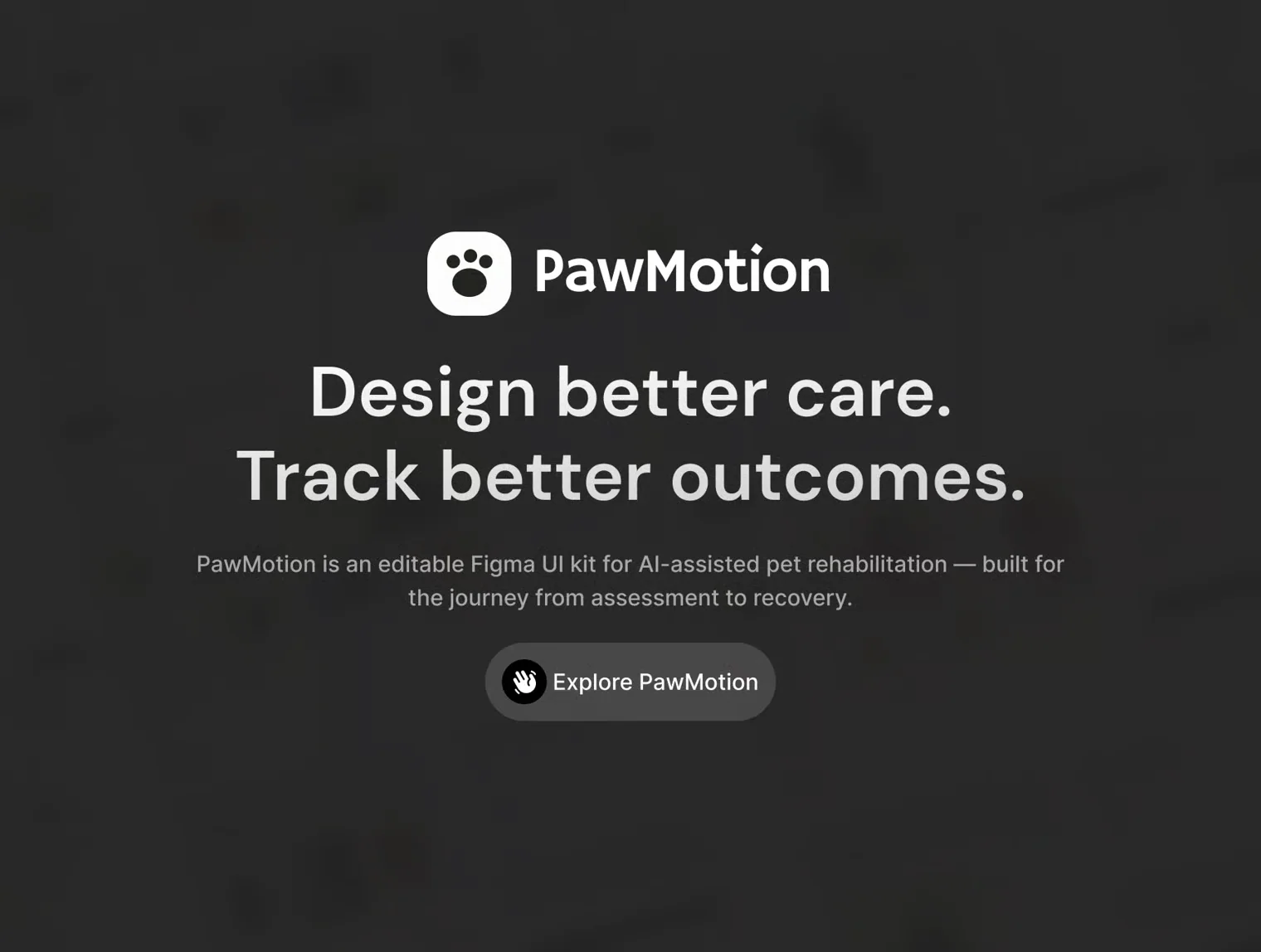 PawMotion — AI Pet Rehabilitation Web App UI Kit 8