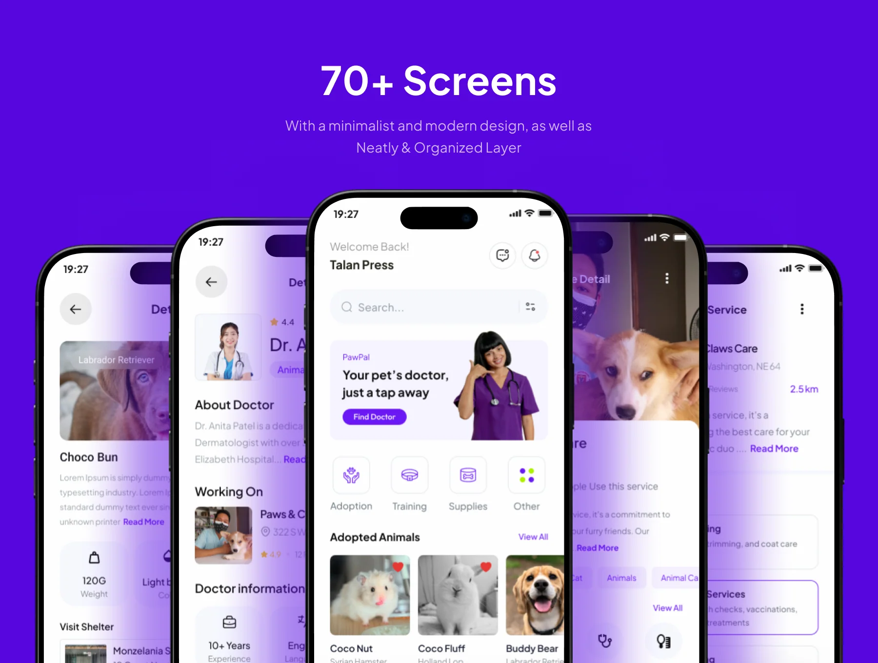 PawPal  - Pet Adoption and Care Mobile App UI Kit 3