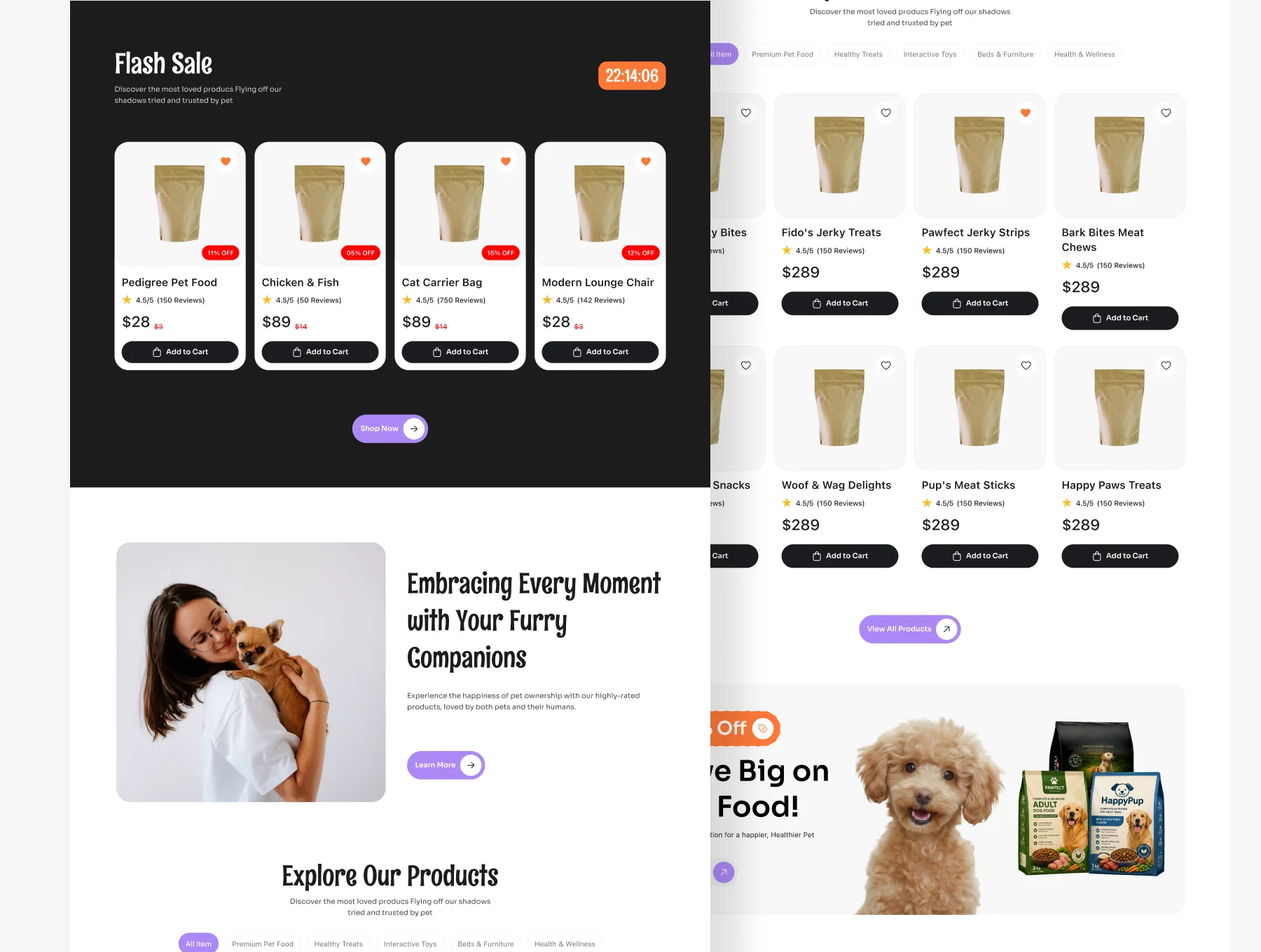 Pawzo – Modern Pet Care E-commerce Web App UI Kit 3