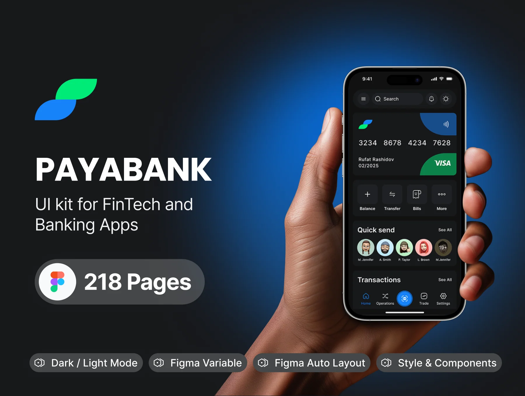 Payabank - Fintech Mobile App UI Kit
