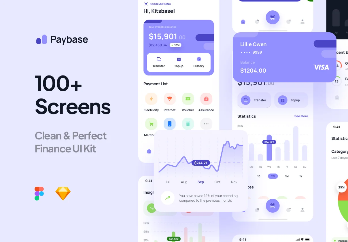 Paybase - Finance App UI Kits