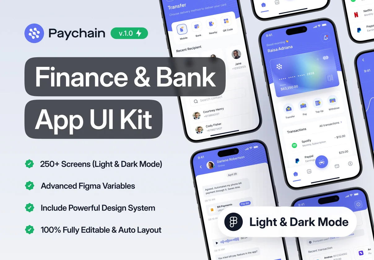 Paychain - Finance & Bank App UI Kit