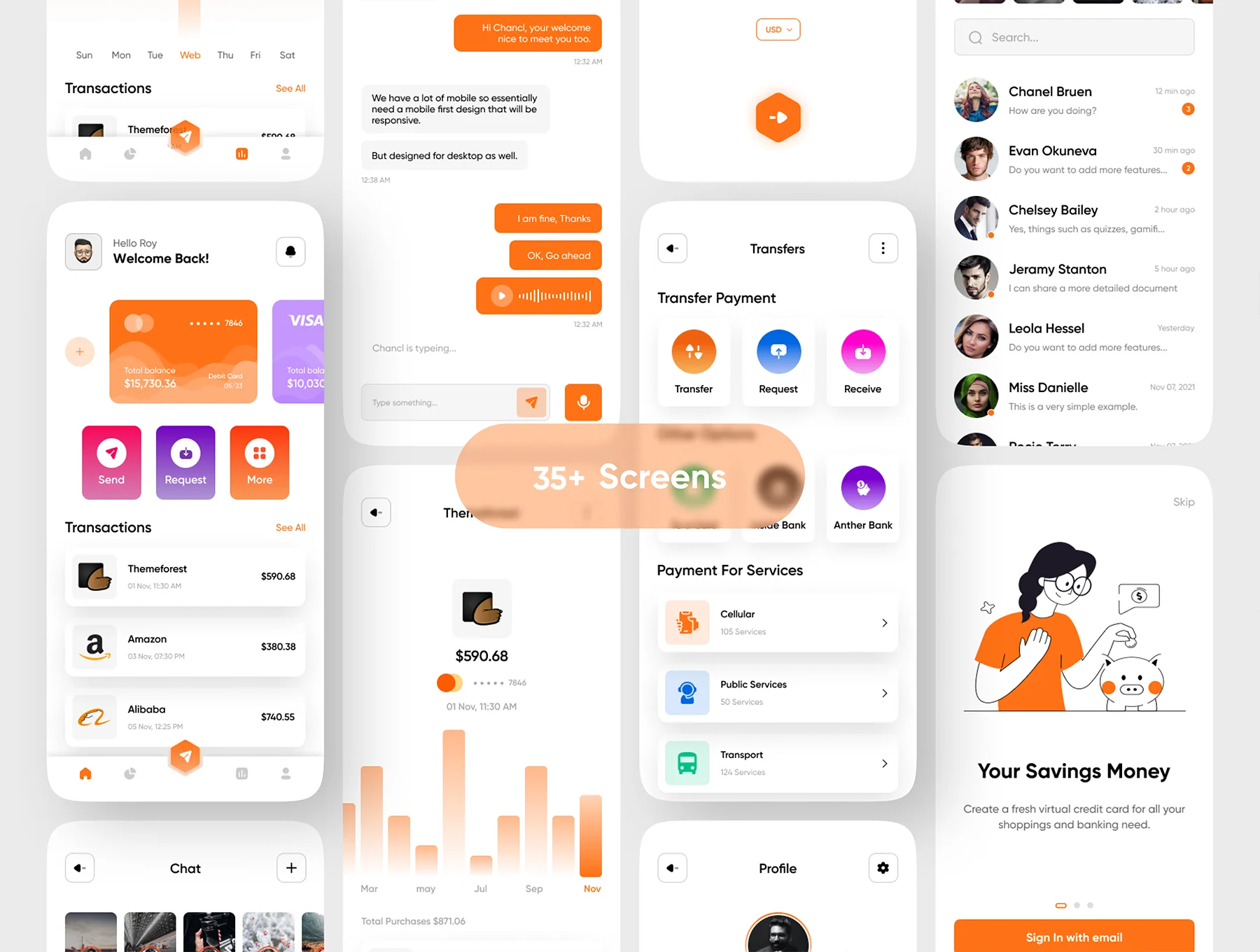 Paydil - Mobile banking app UI kit 2