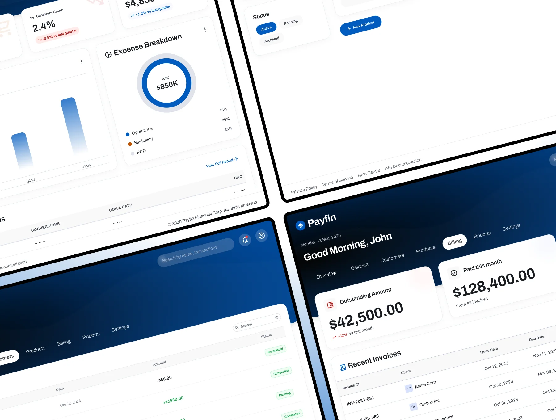 Payfin - Finance Management Dashboard UI Kit 4